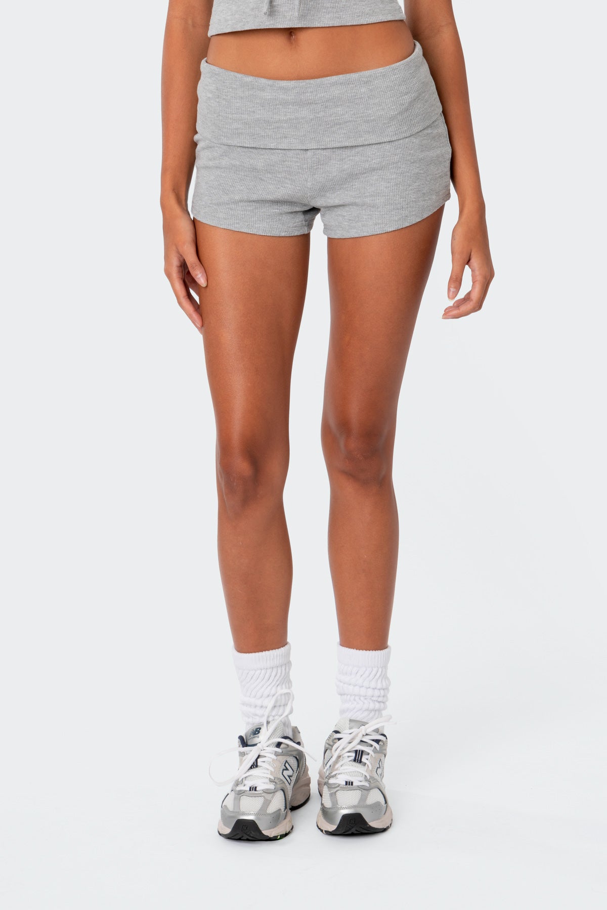 Lizzy Foldover Waffle Shorts - Image 2