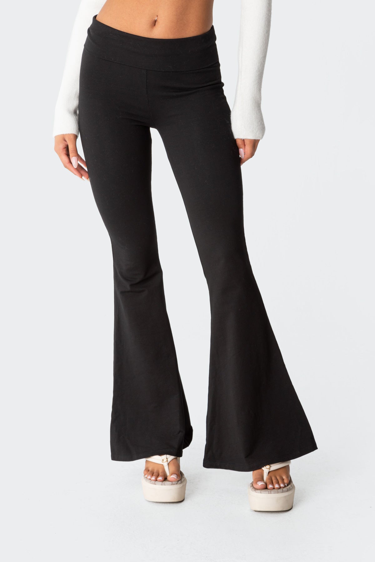 Naomi Foldover Flared Leggings - Image 2