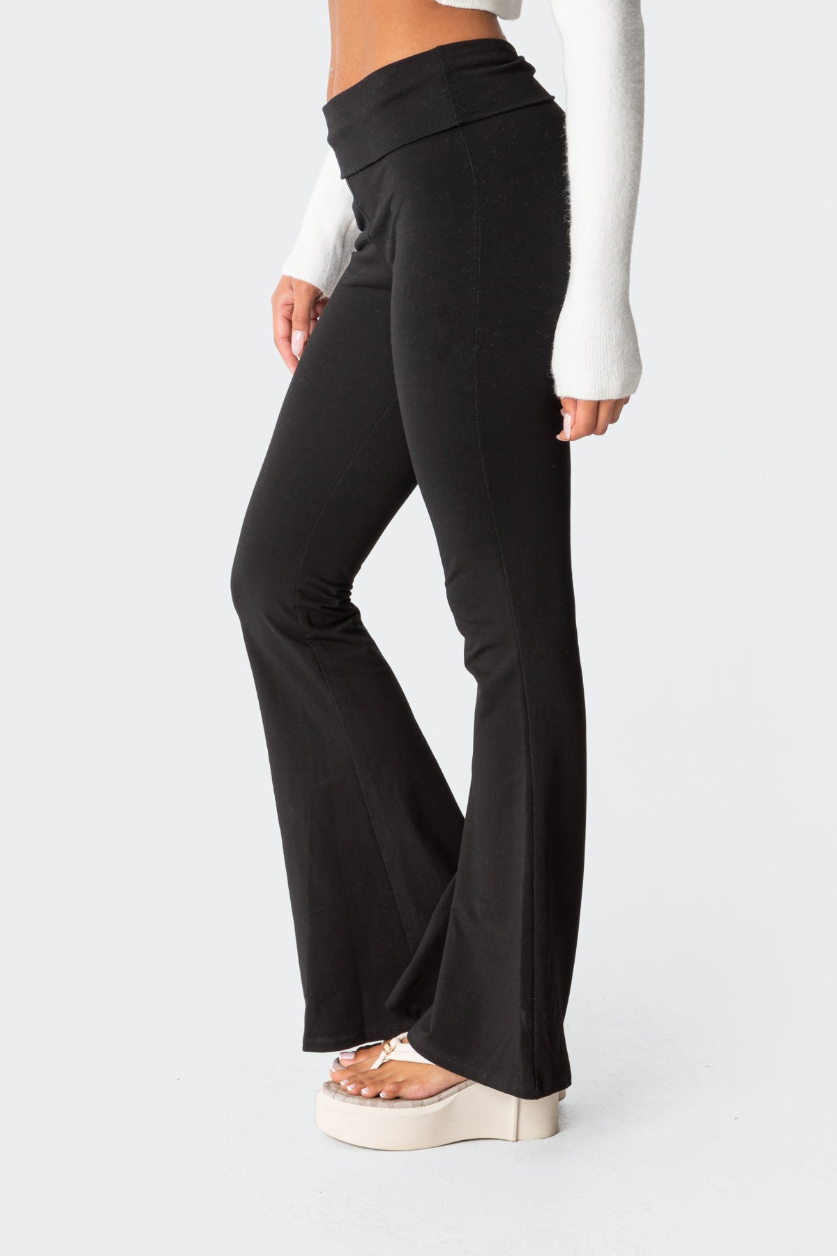 Naomi Foldover Flared Leggings - Image 4