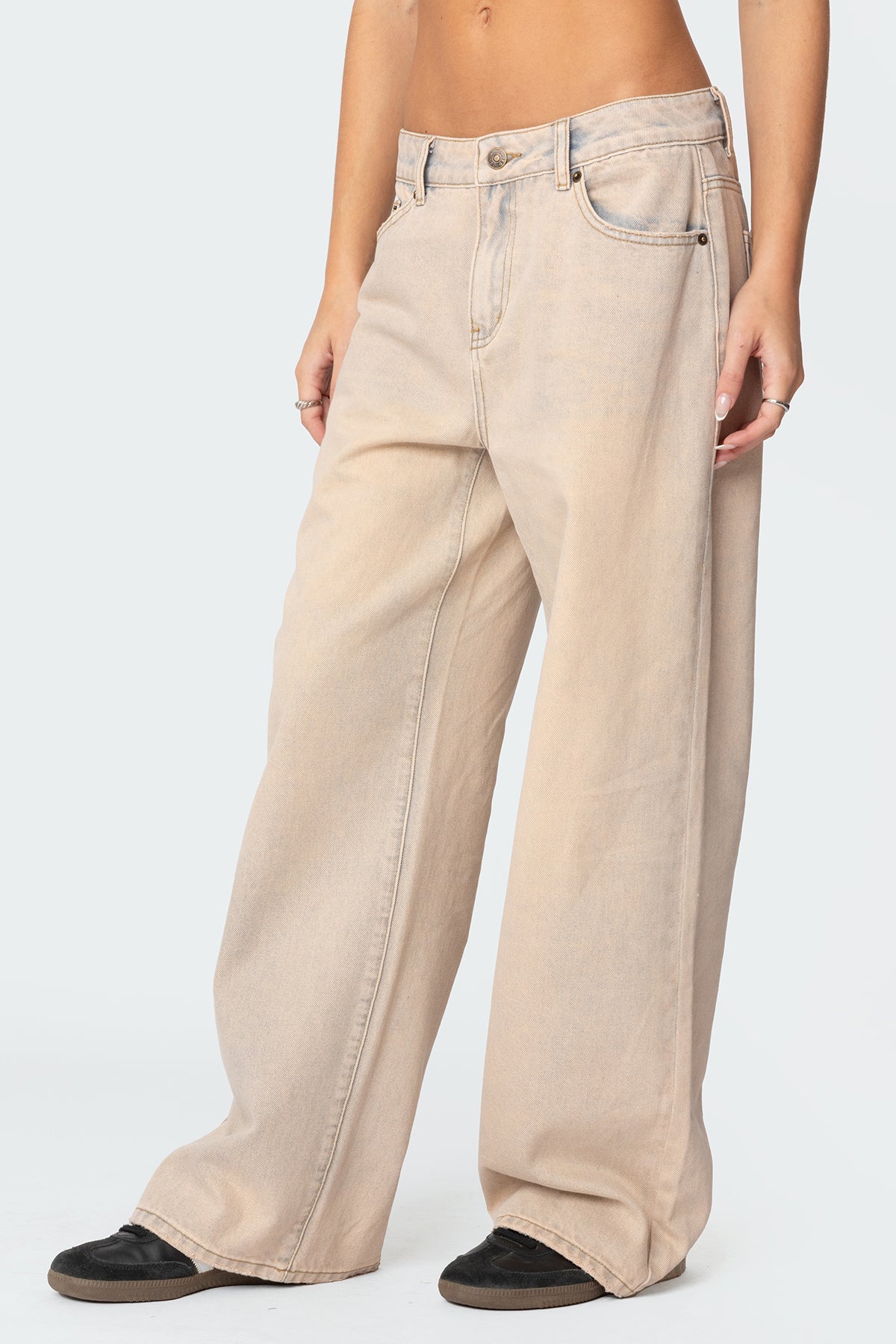 Dusty Washed Low Rise Baggy Jeans - Image 3