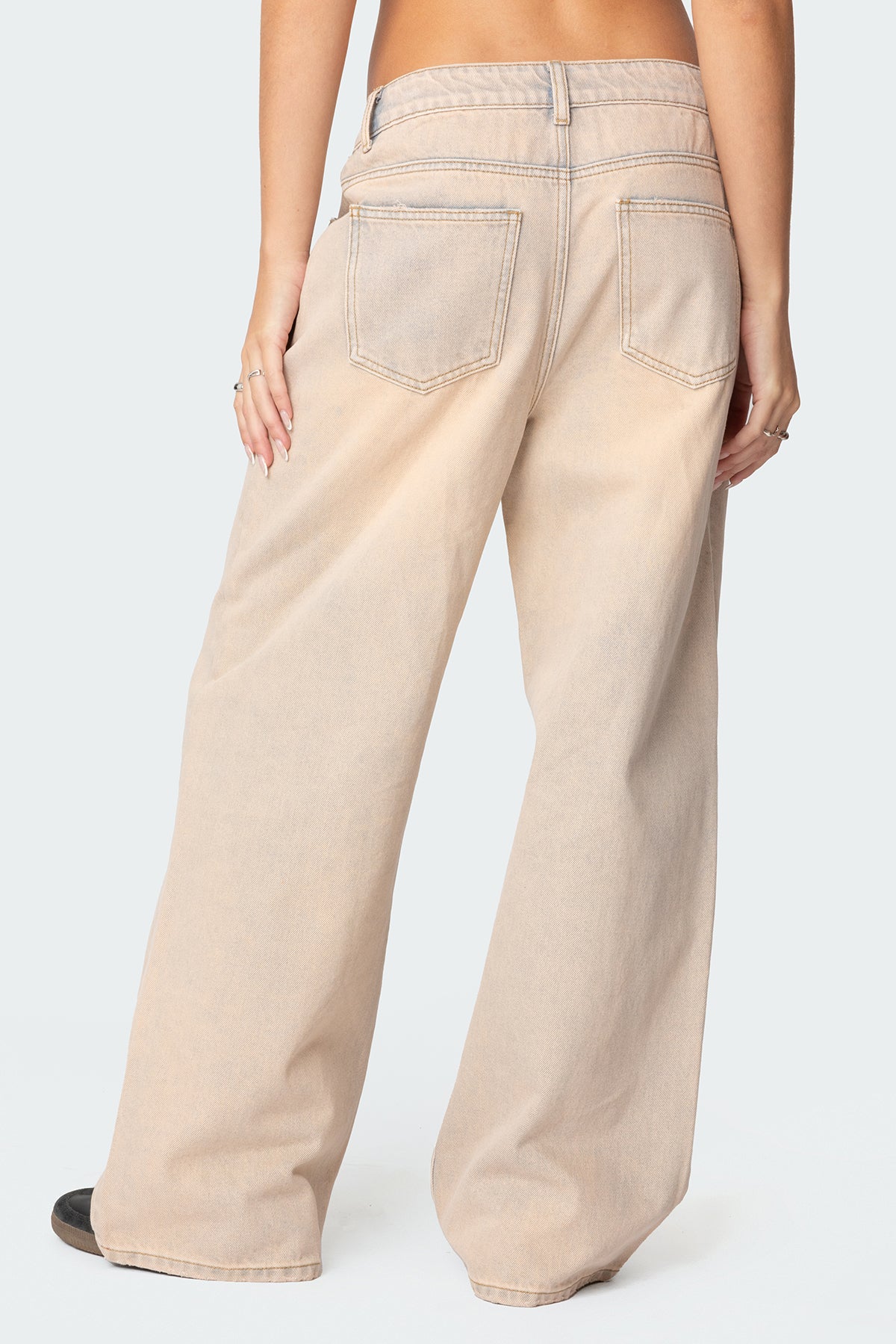 Dusty Washed Low Rise Baggy Jeans - Image 4