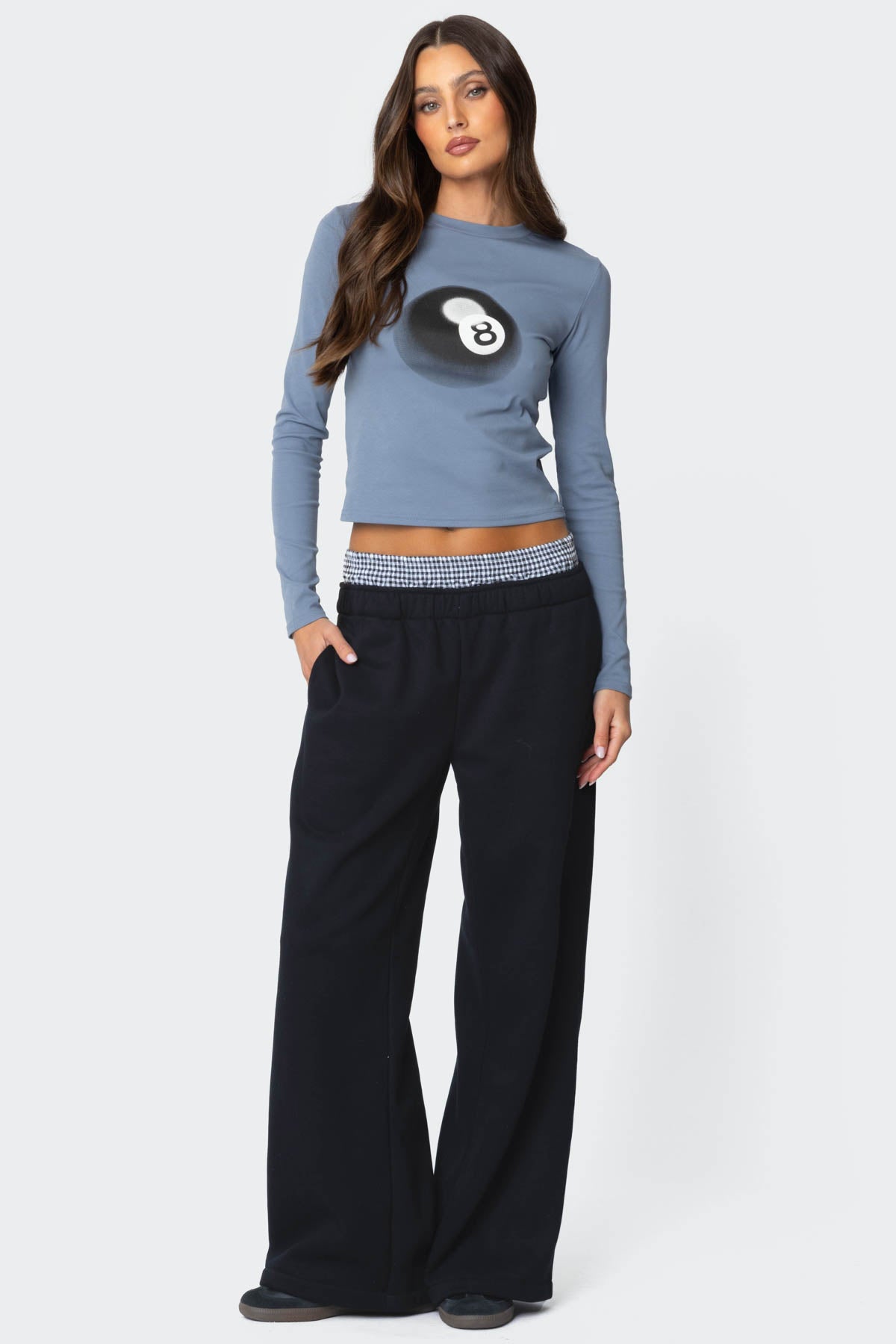 Gingham Boxer Detail Sweatpants - Image 4