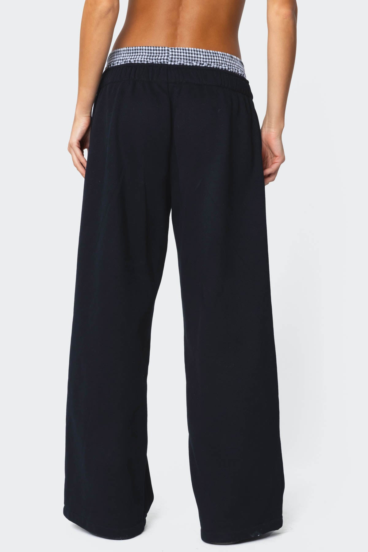Gingham Boxer Detail Sweatpants - Image 5