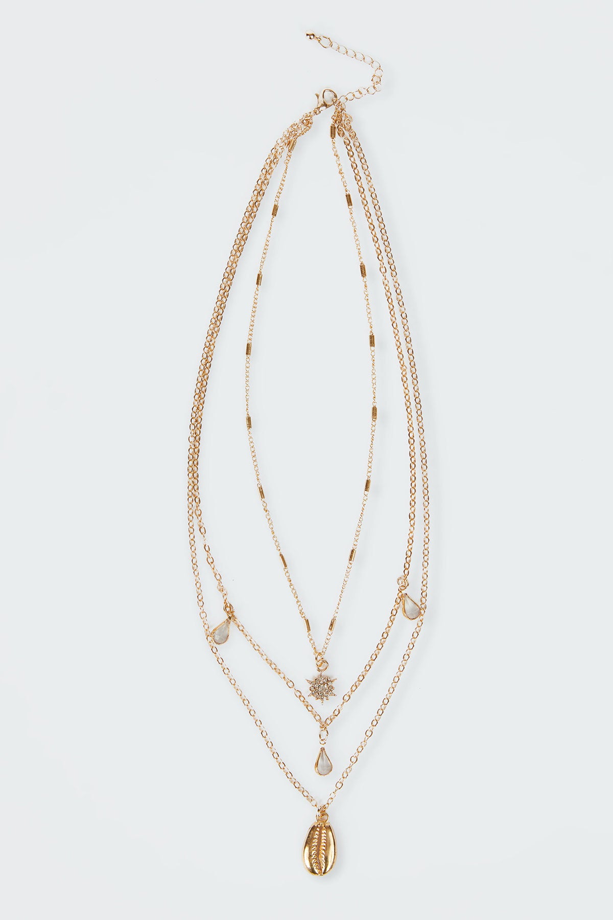 Droplet Layered Necklace - Image 2