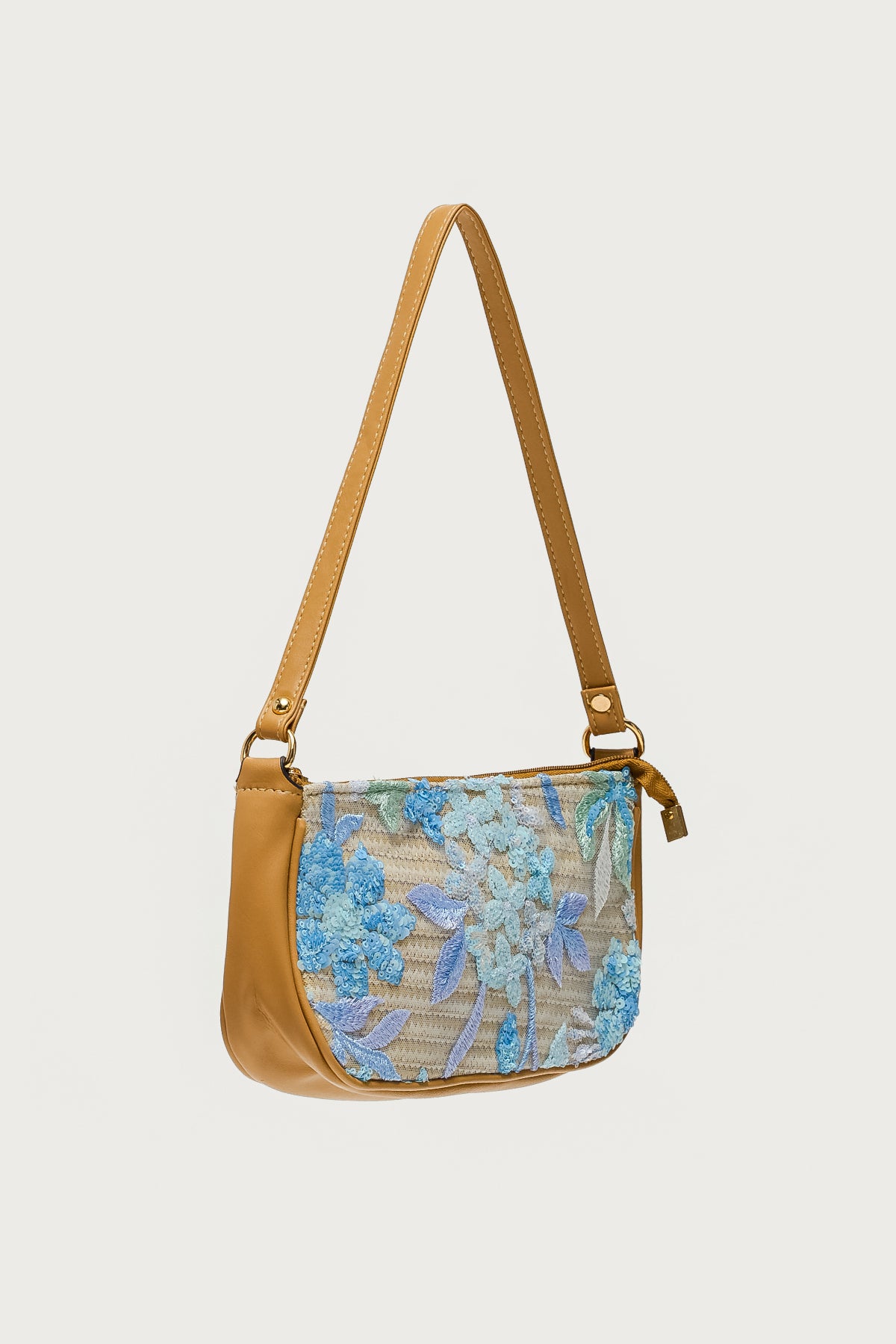 Sequin & Embroidered Straw Bag - Image 3