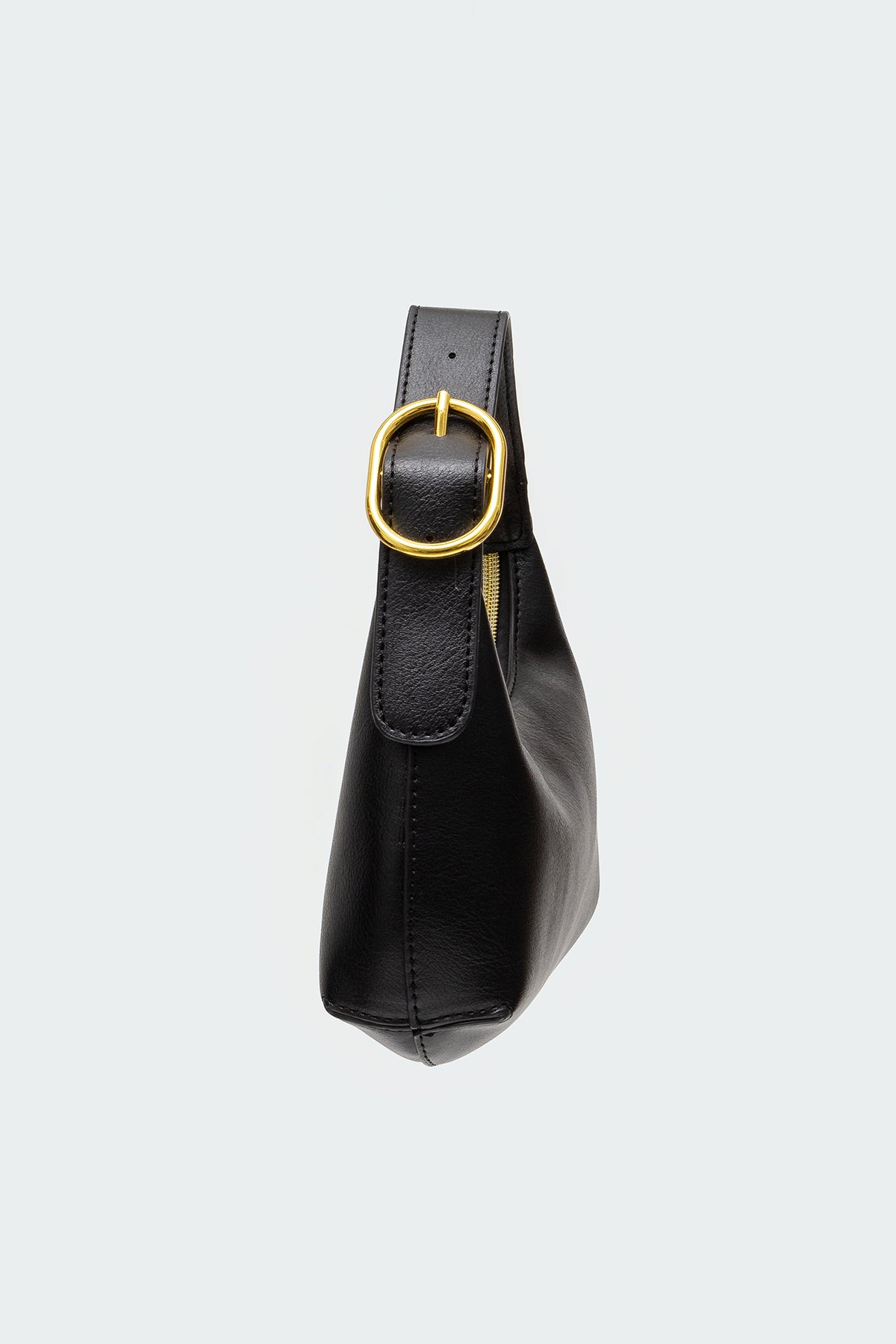 Buckle Strap Faux Leather Bag - Image 4
