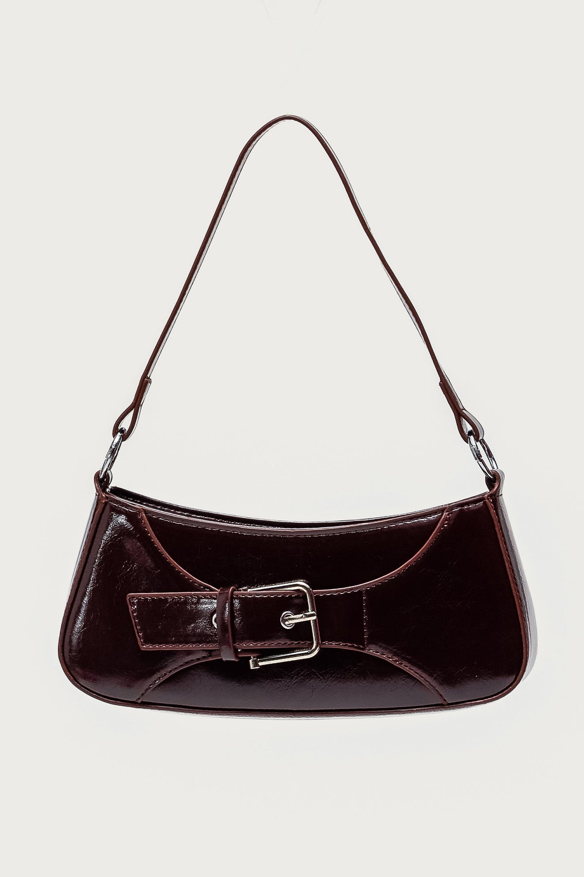 Buckle Up Faux Leather Bag - Image 2