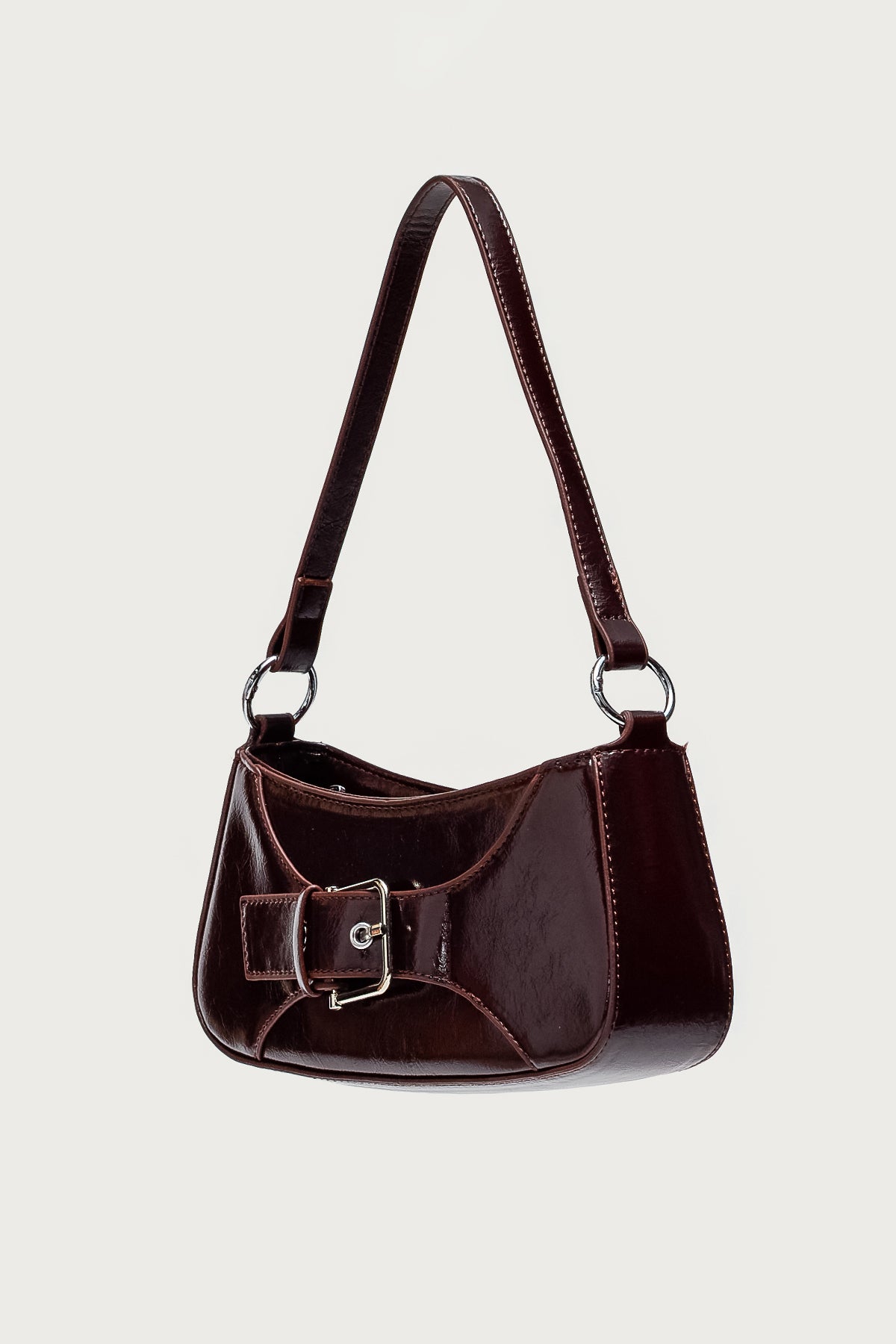 Buckle Up Faux Leather Bag - Image 3