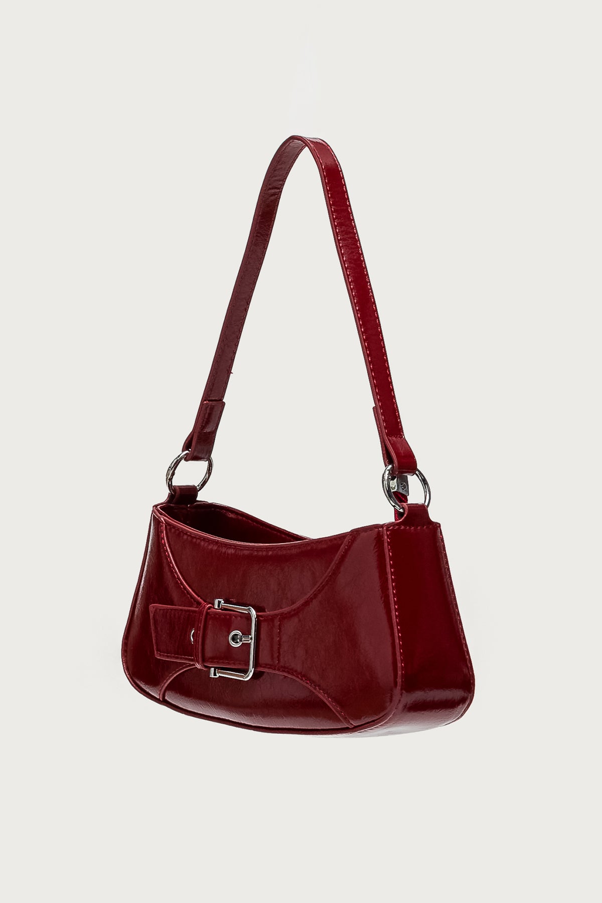 Buckle Up Faux Leather Bag - Image 3