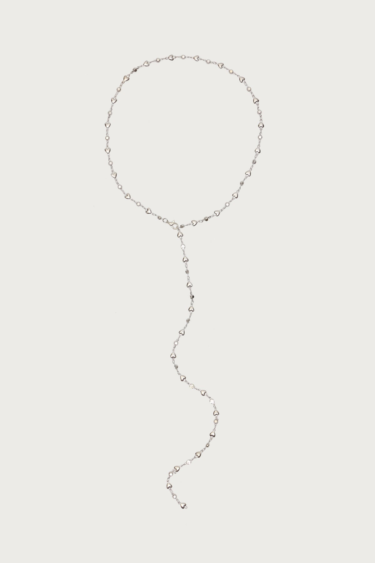 Heart & Diamond Cascading Necklace - Image 2
