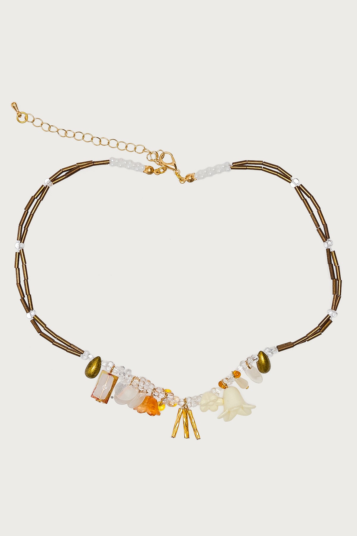 Charm Pendant Beaded Necklace - Image 2