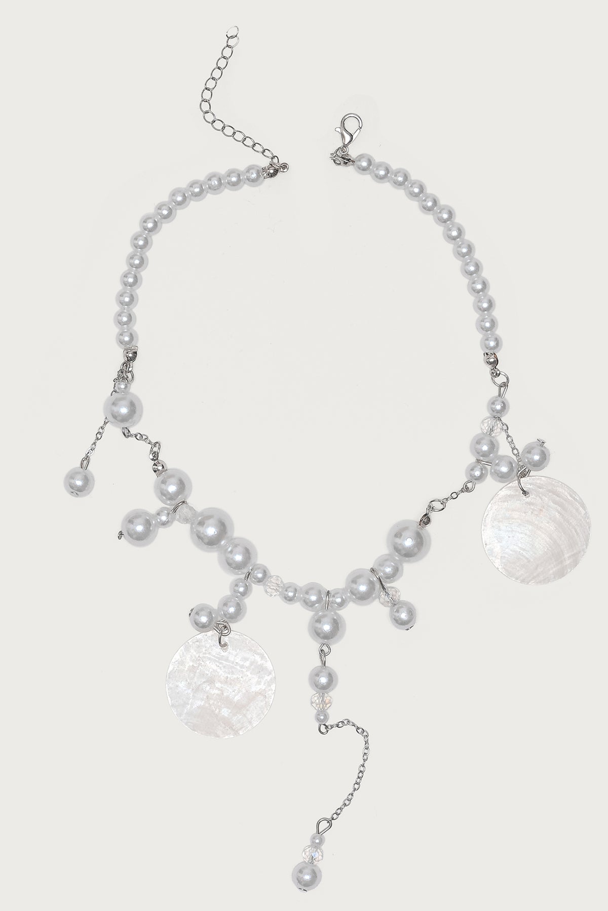 Pearly Pendant Cascading Necklace - Image 2