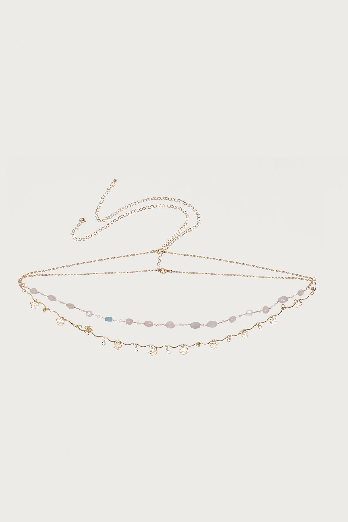 Butterfly Beaded Layered Belly Chain - Image 2