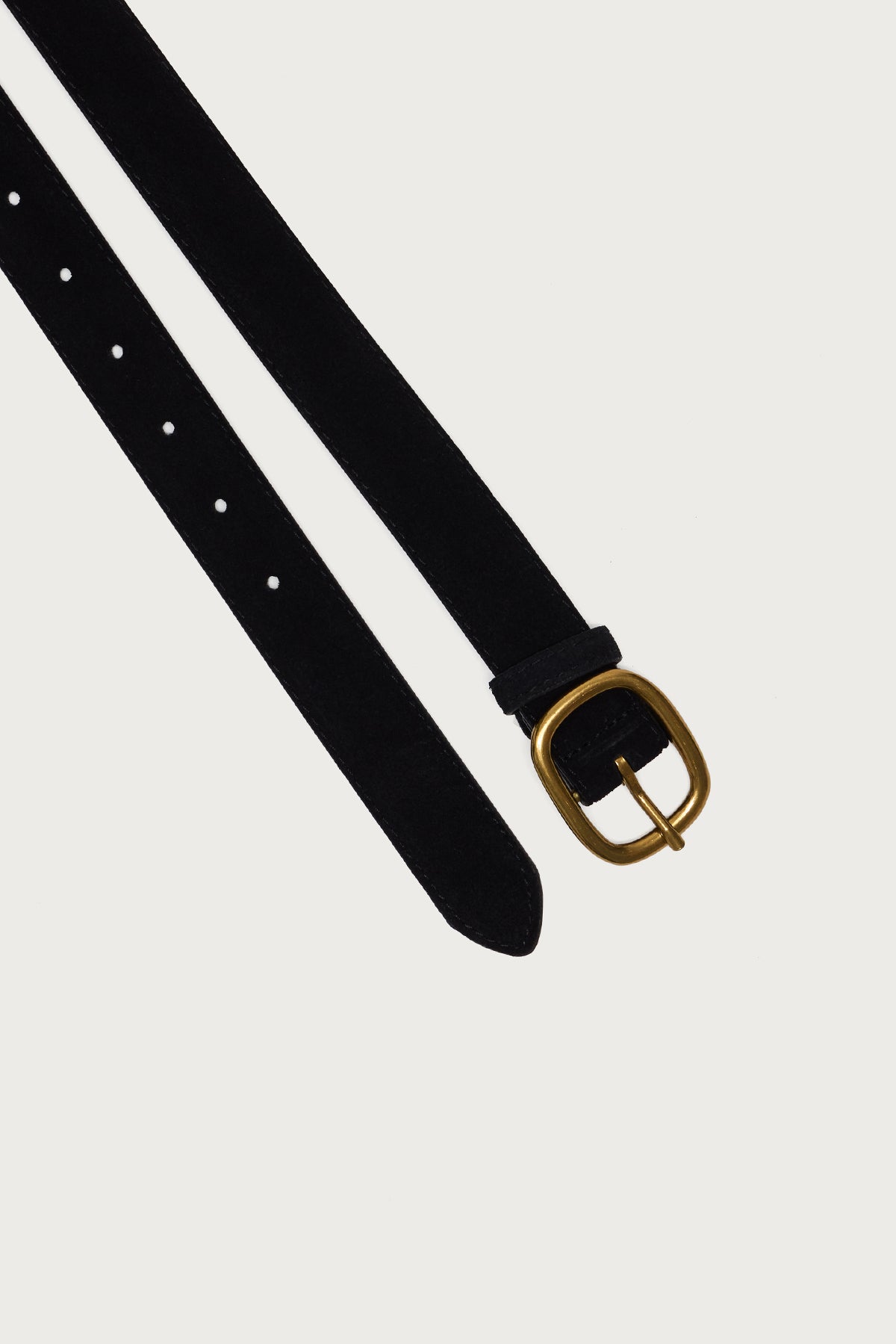 Oval Buckle Faux Suede Belt - Image 3
