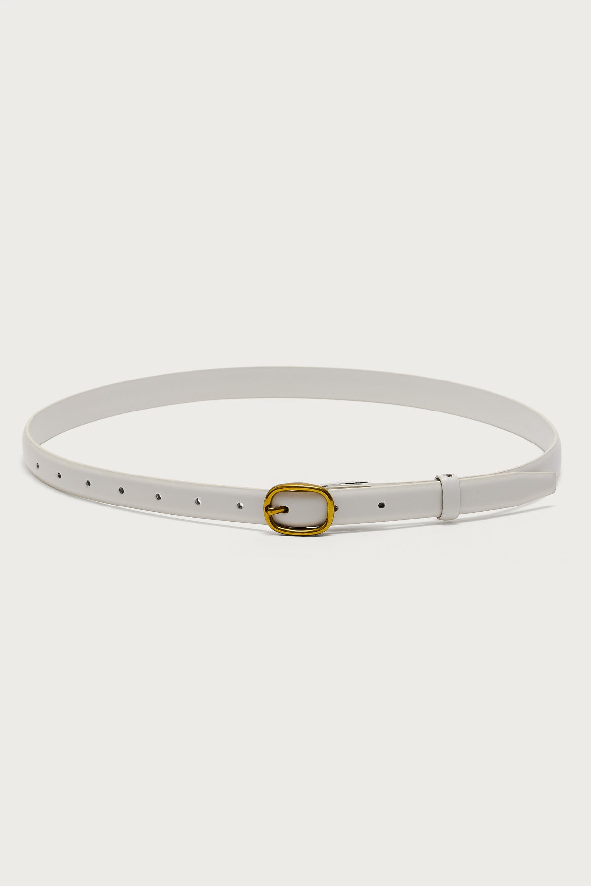Oval Buckle Faux Leather Belt - Image 3