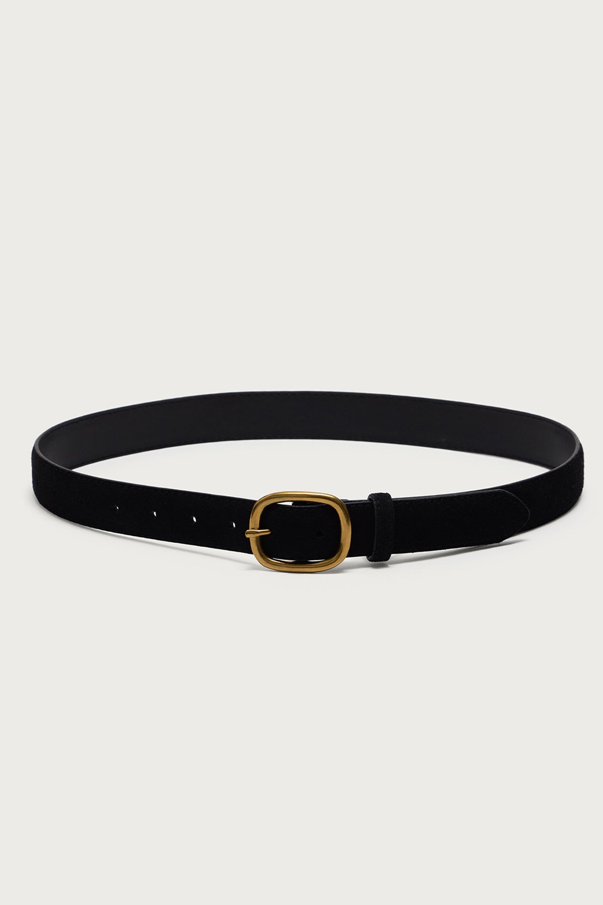 Oval Buckle Faux Suede Belt - Image 2