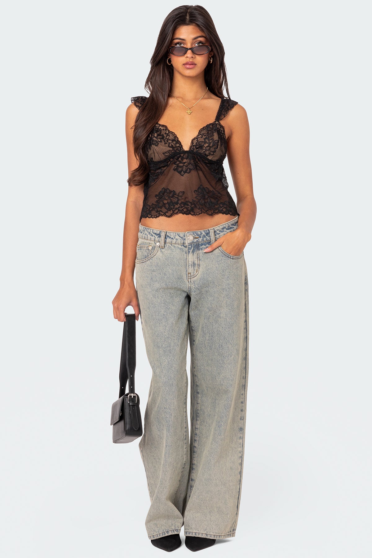 Jasmine Sheer Lace Top - Image 2