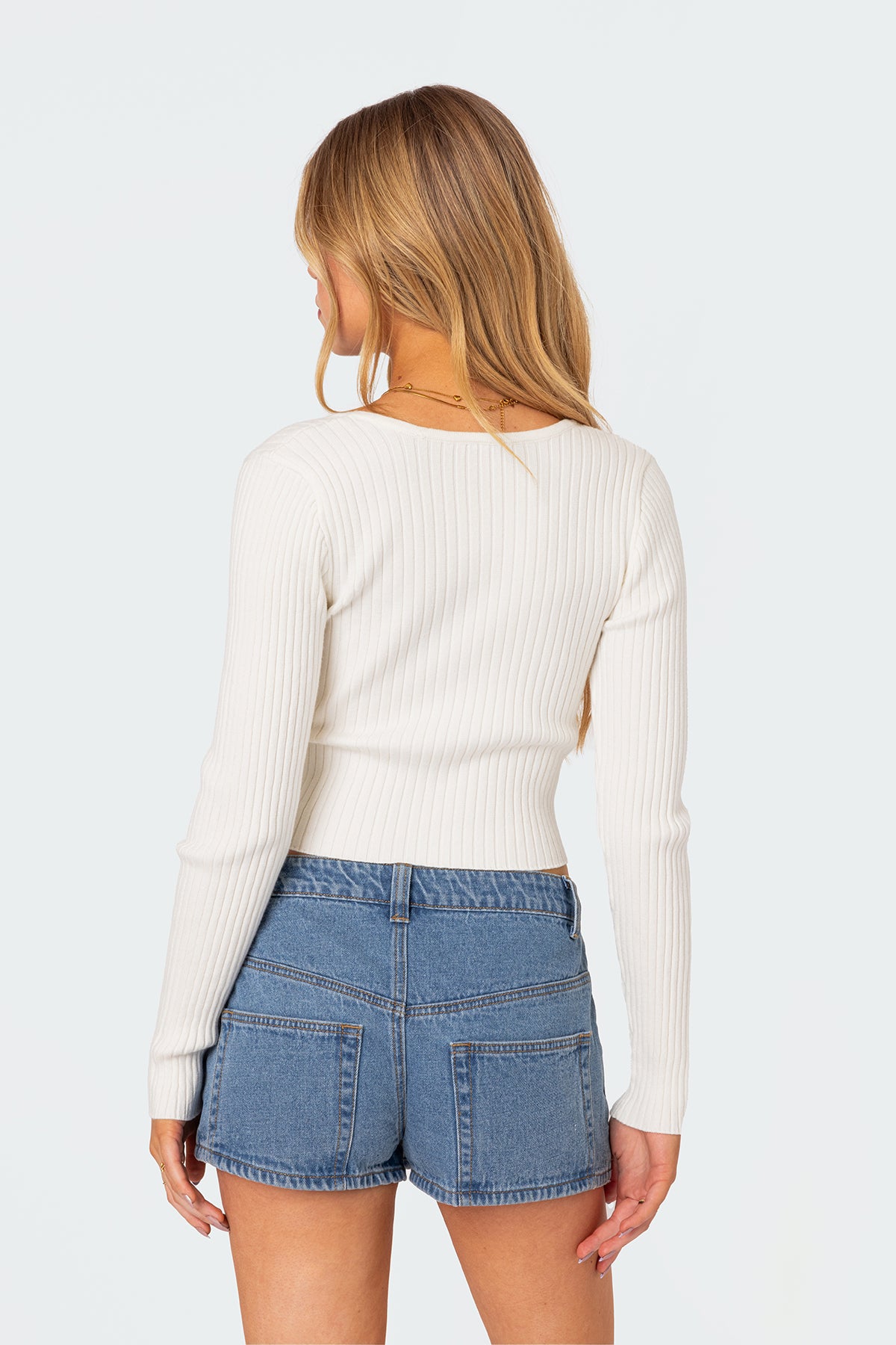 Misty Scoop Neck Ribbed Top - Image 4