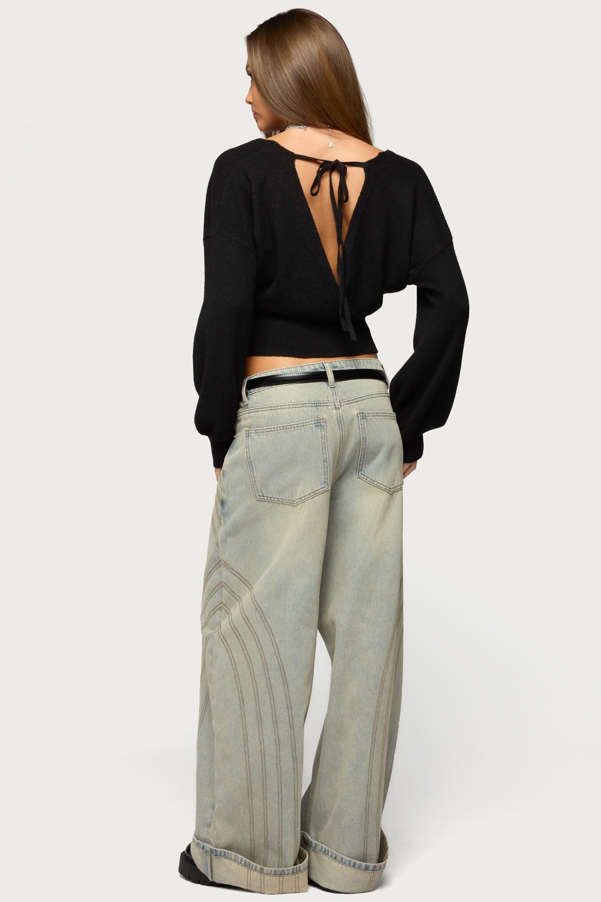 Lillia V Neck Wrap Sweater - Image 2
