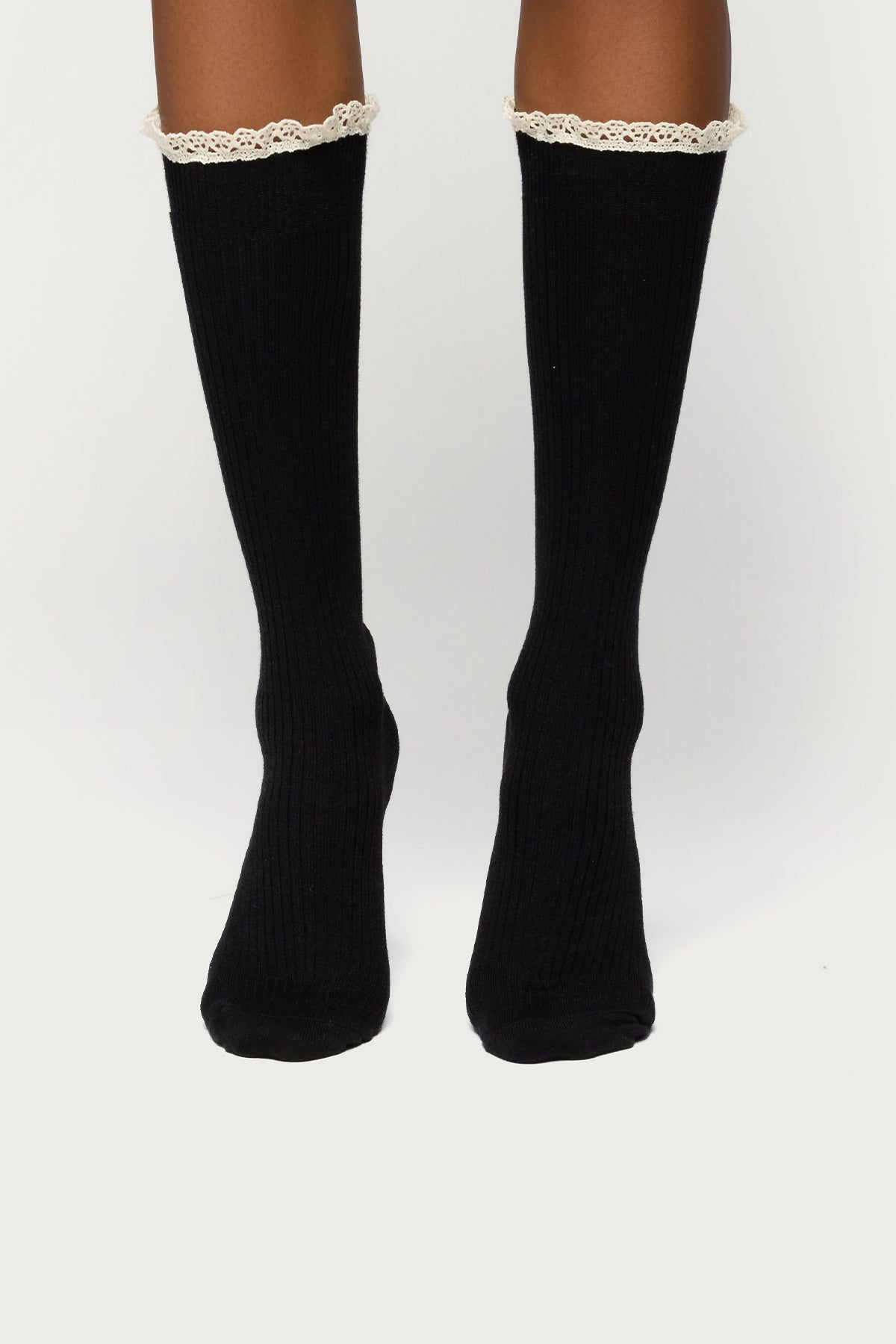 Lacey Ruffle Knee High Socks - Image 2