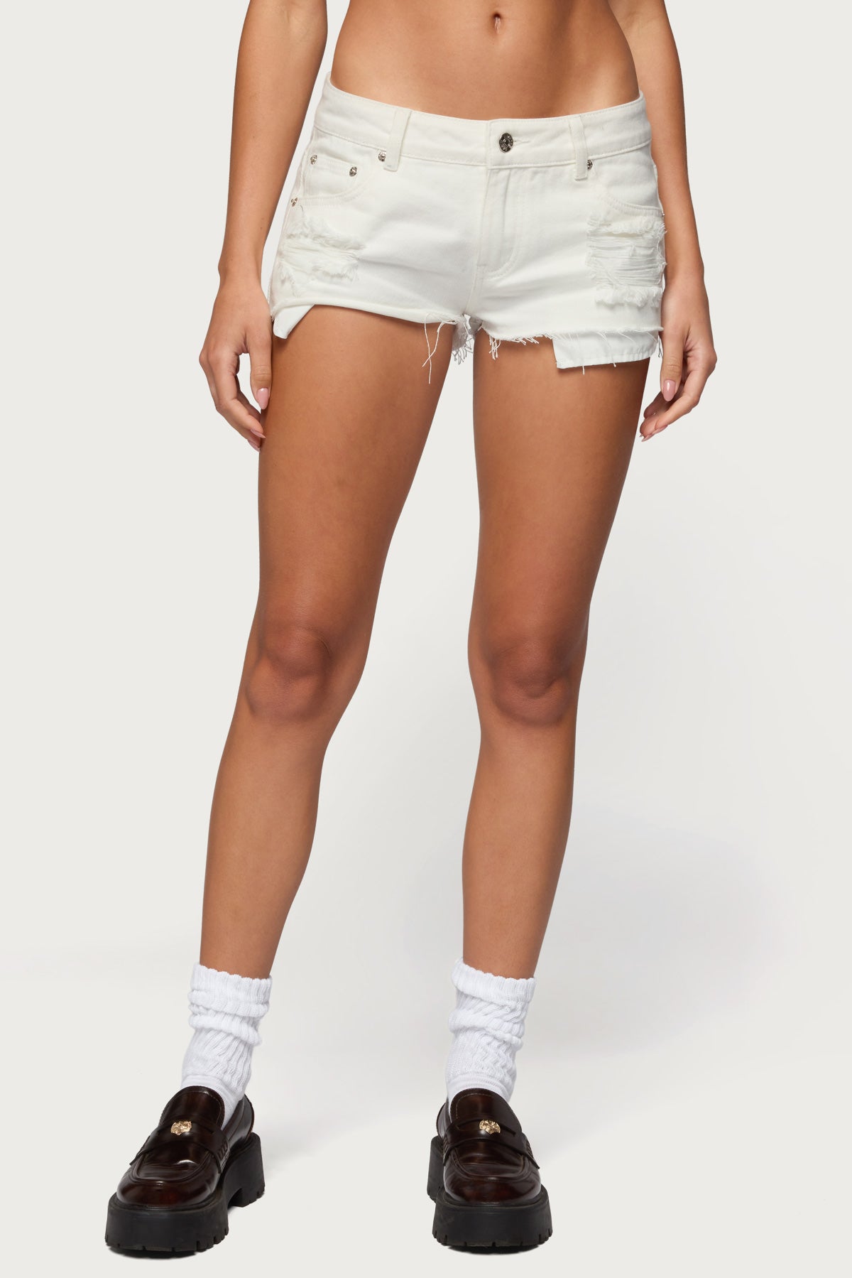 Devin Low Rise Micro Denim Shorts - Image 2