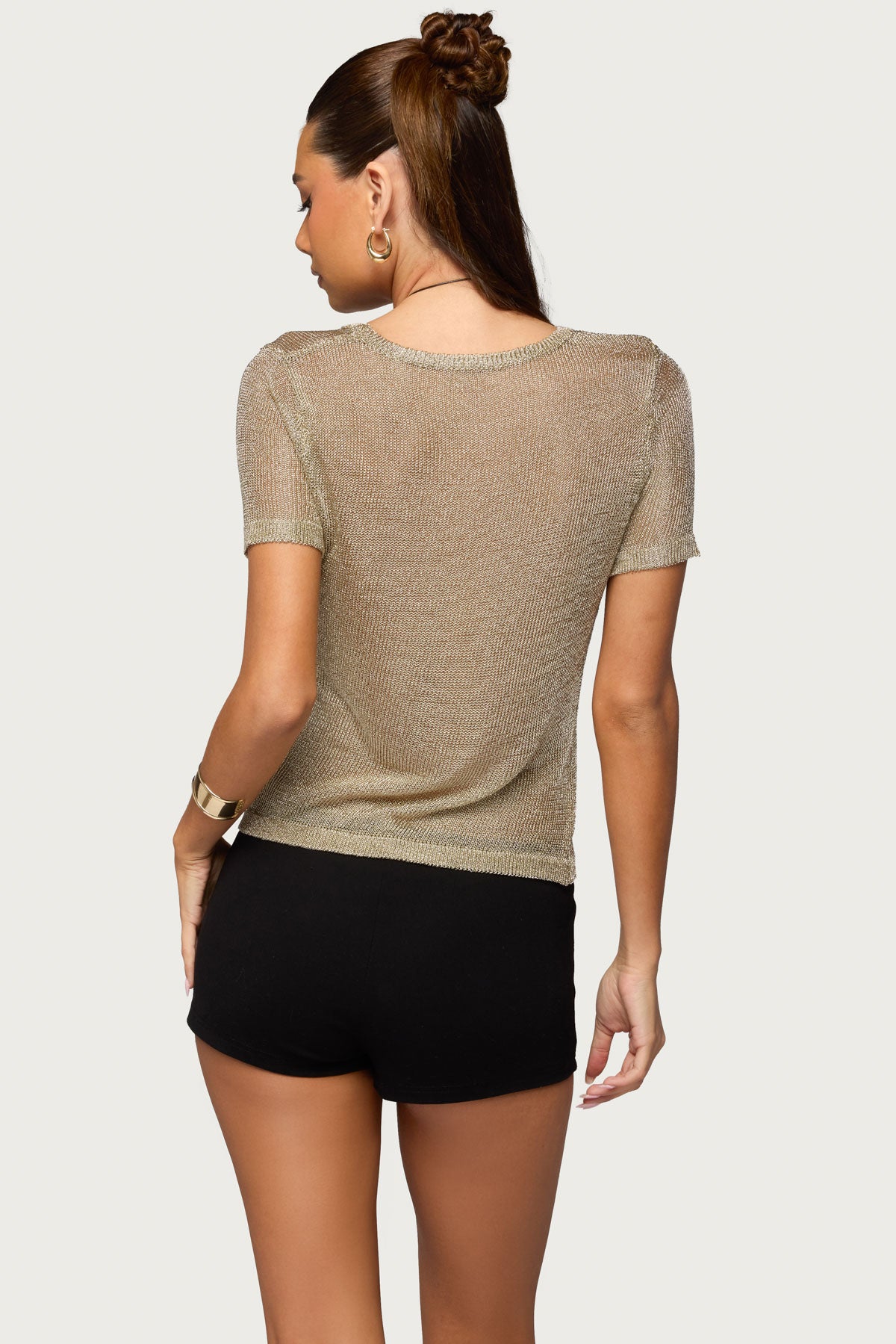 Luchia Shiny Knit Top - Image 4