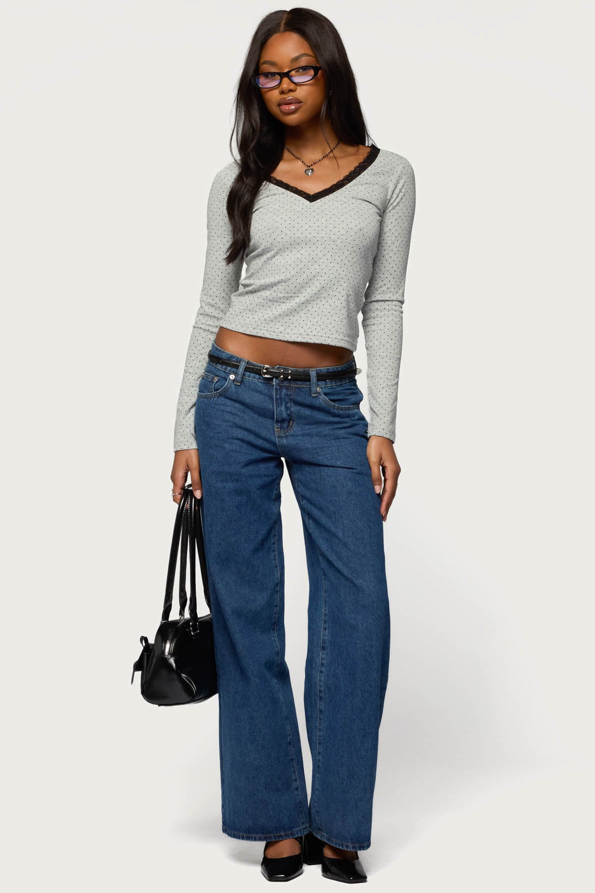 Morah Lacey Polka Dot Top - Image 2