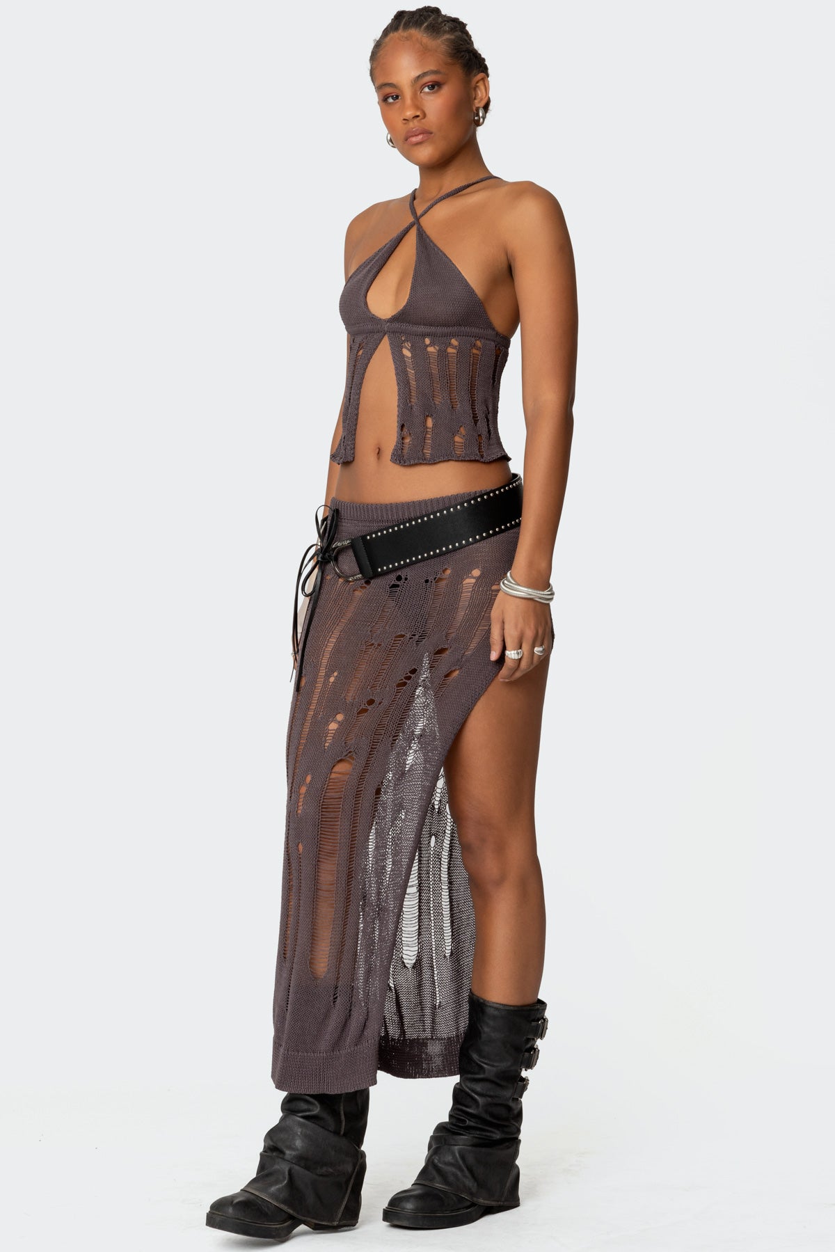 Jaynie Distressed Knit Top - Image 4