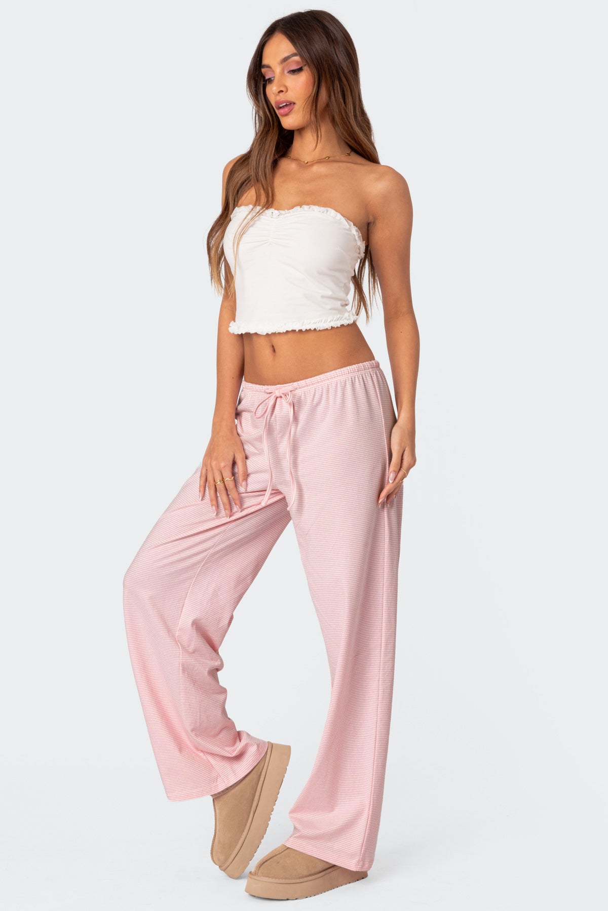 Olivia Striped Loose Fit Pants - Image 3