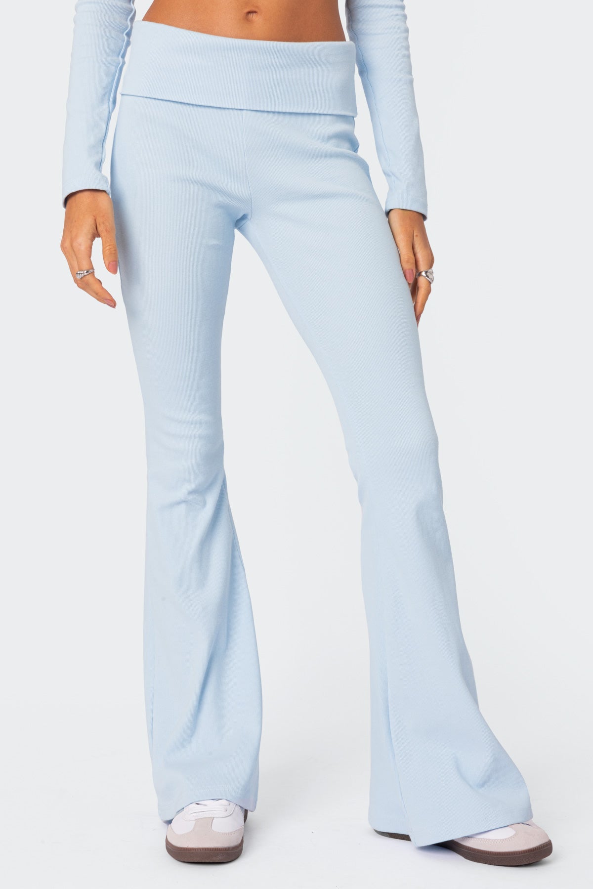 Coffee Break Ribbed Flare Leggings - Image 2