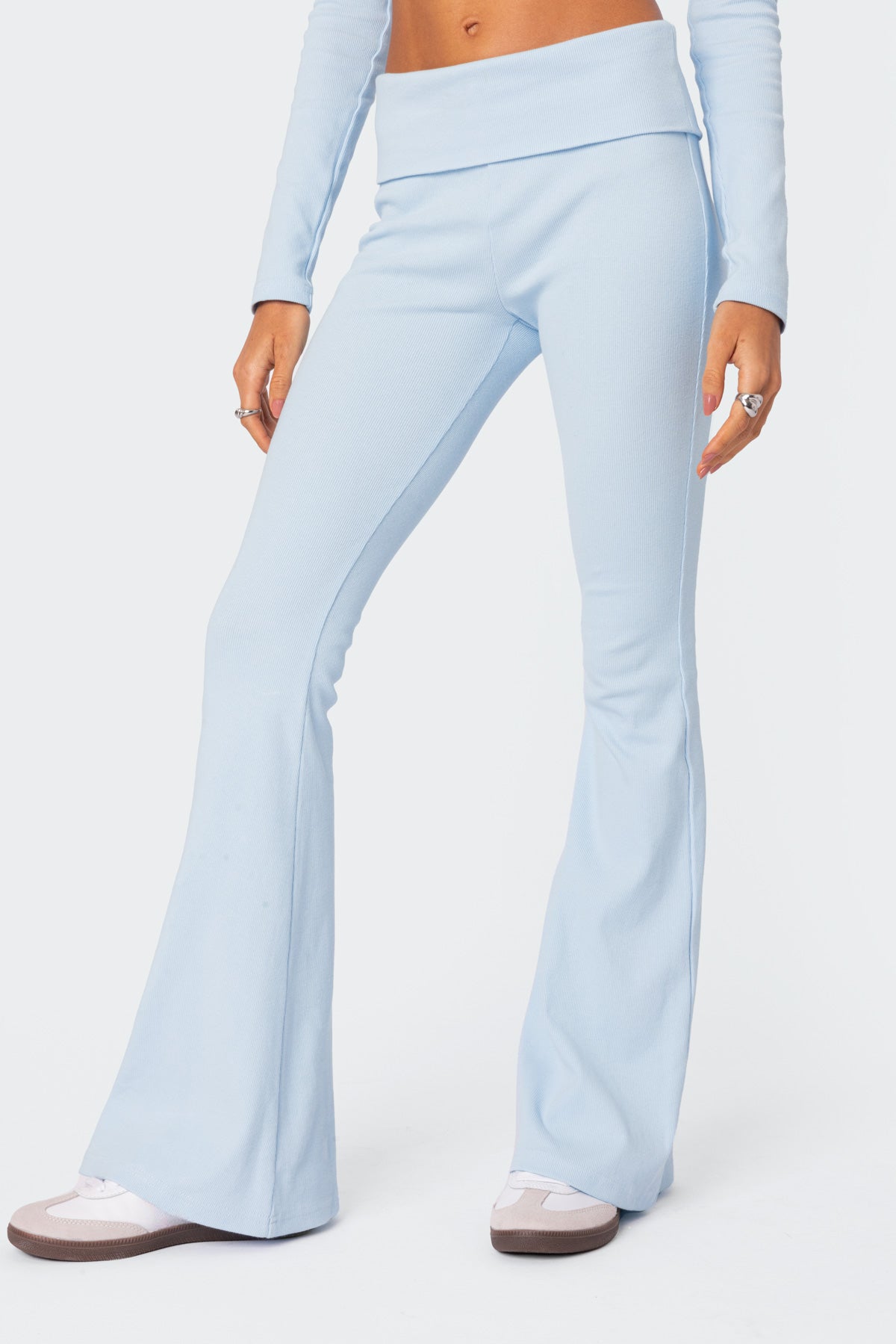 Coffee Break Ribbed Flare Leggings - Image 3