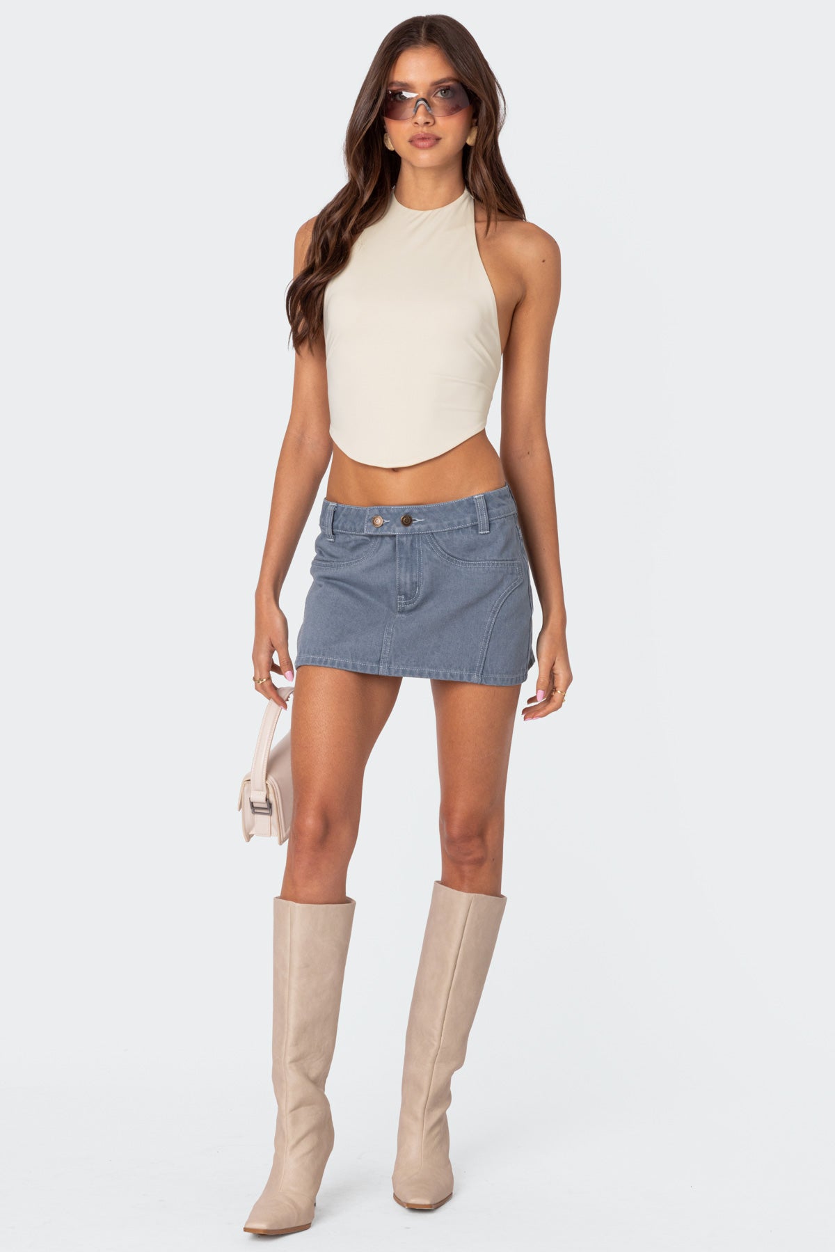 Raine Curved Halter Top - Image 4