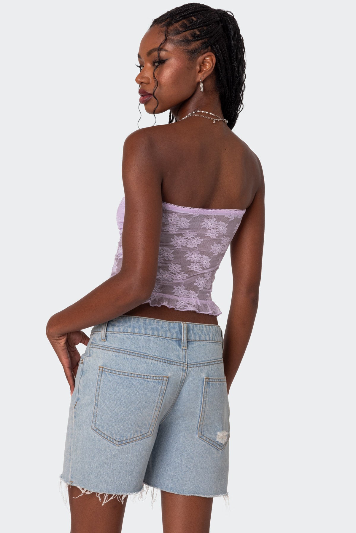Ballet Sheer Lace Tube Top - Image 4