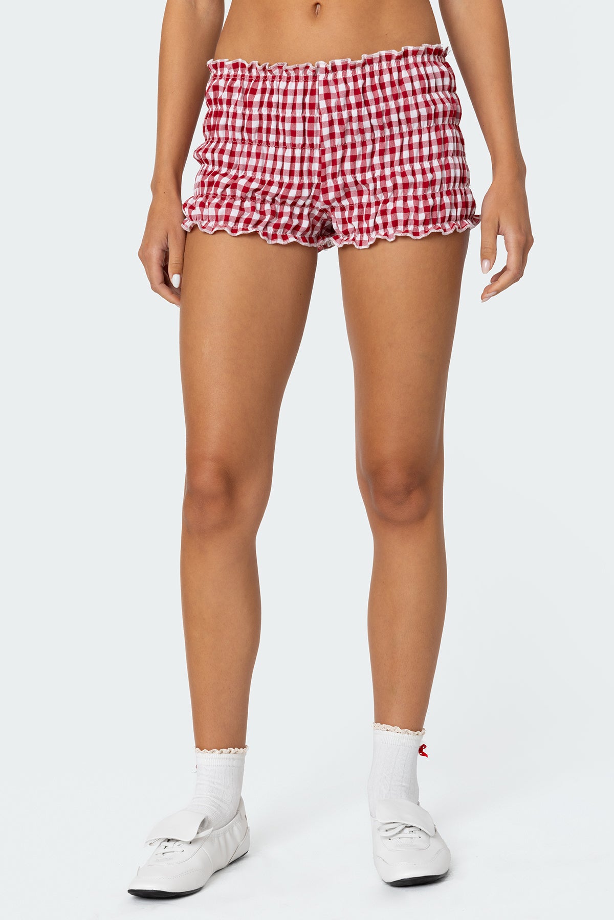 Gingham Scrunch Shorts - Image 2
