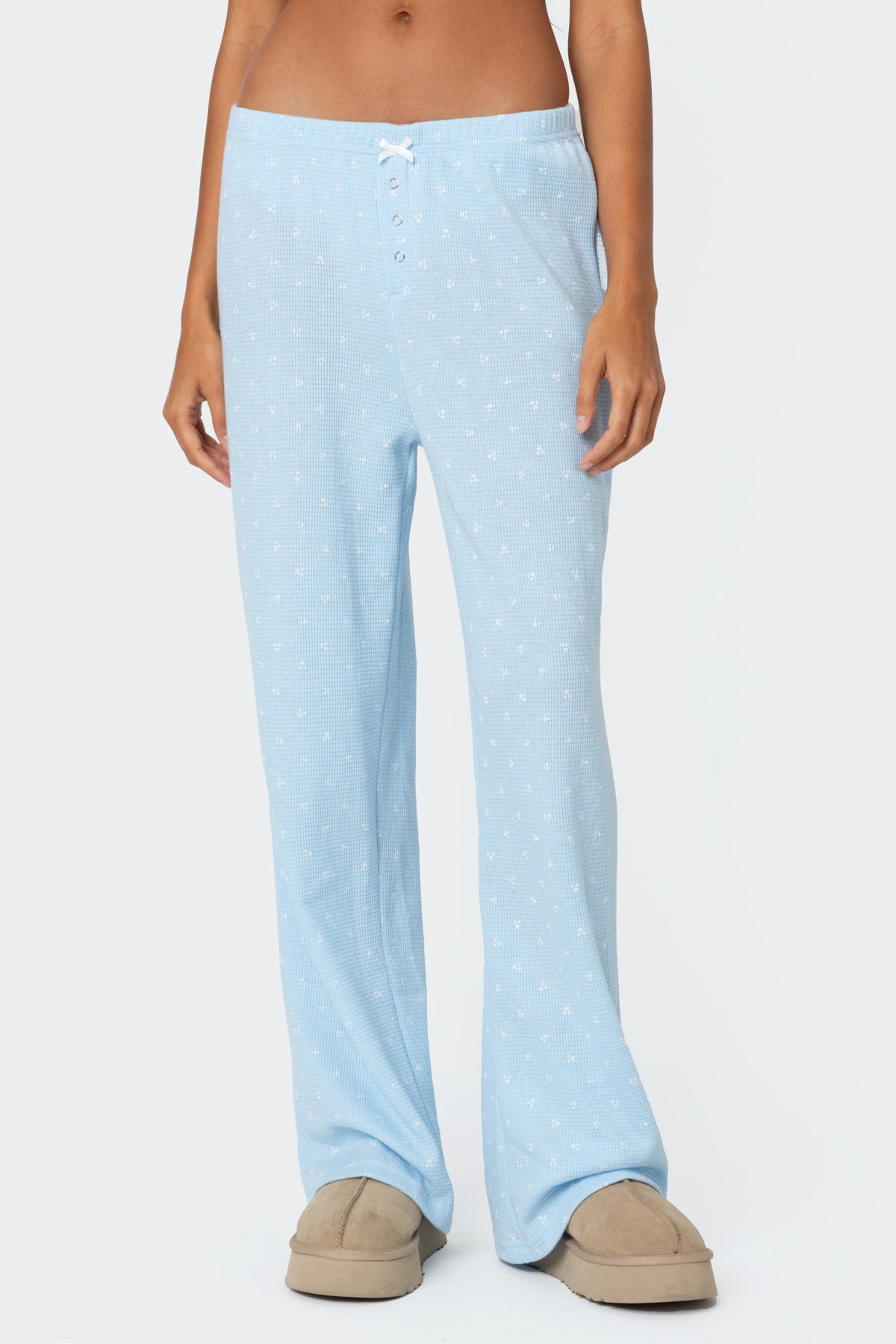 Petal Printed Waffle Pants - Image 2