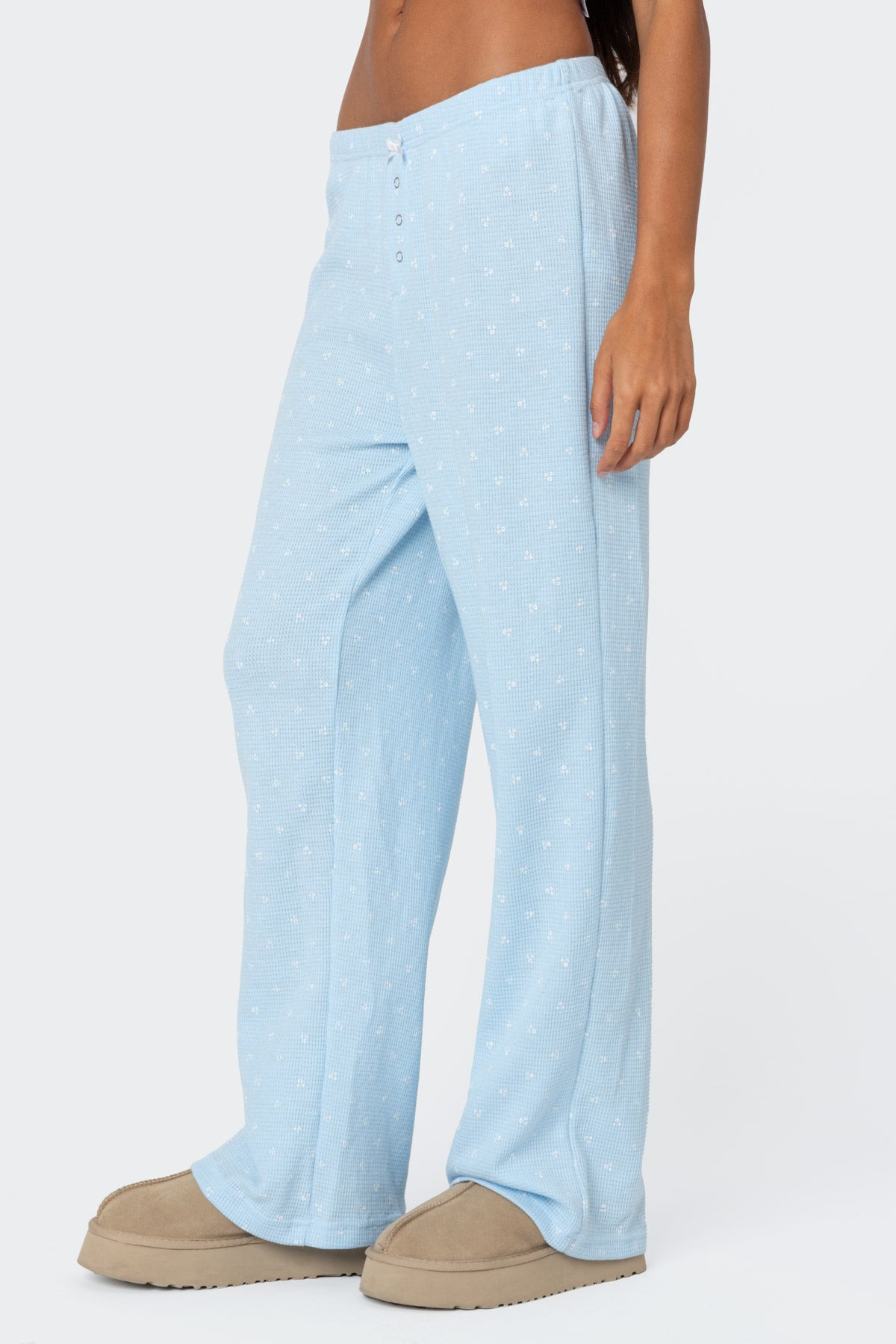 Petal Printed Waffle Pants - Image 3