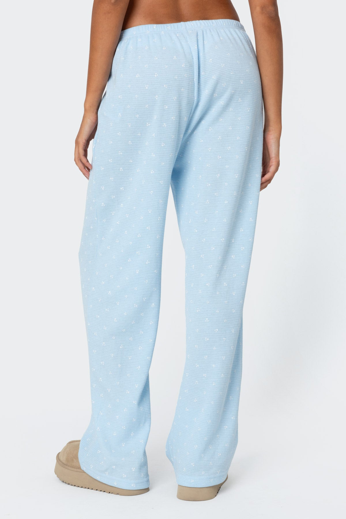 Petal Printed Waffle Pants - Image 4