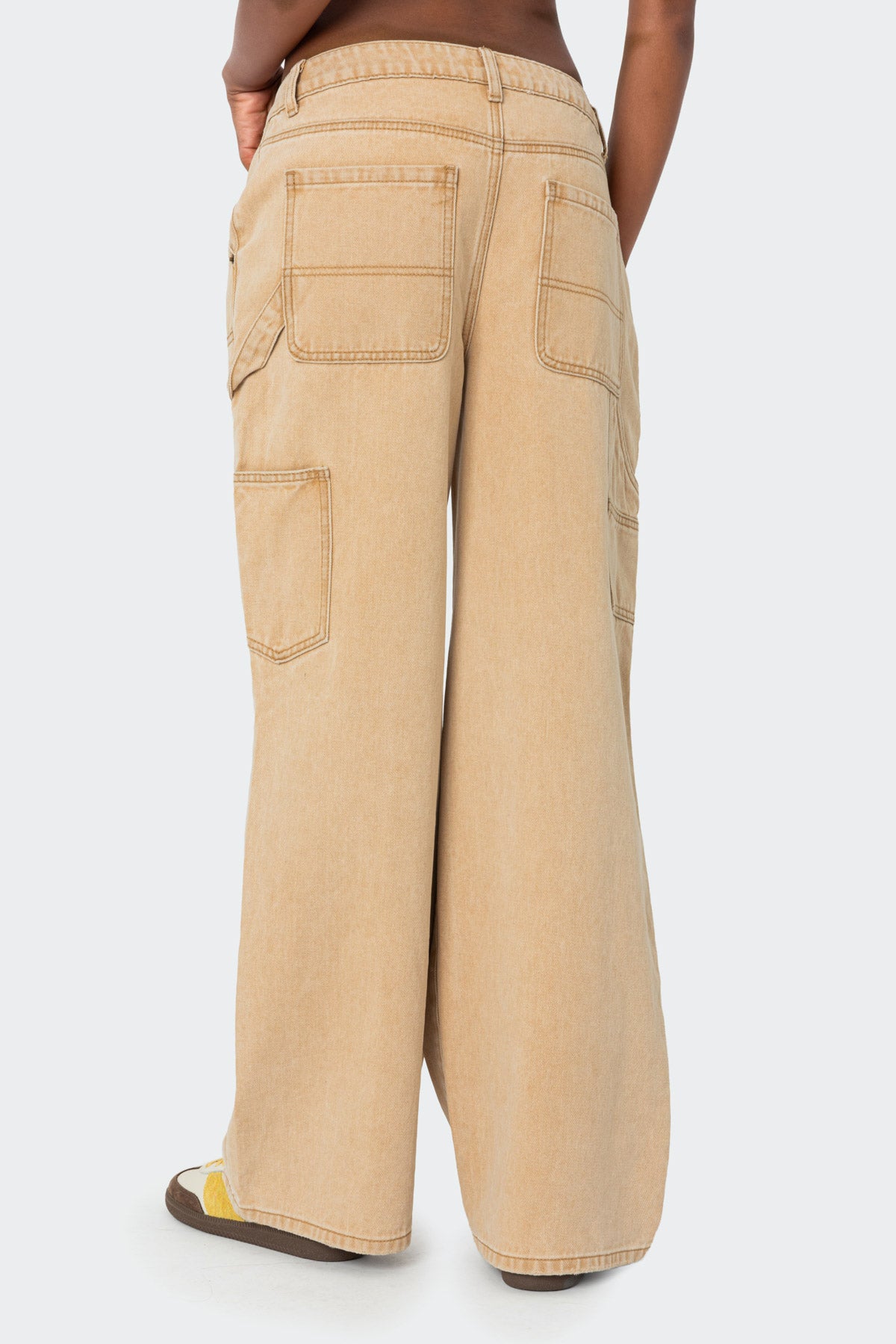 Alibi Distressed Low Rise Baggy Carpenter Jeans - Image 5