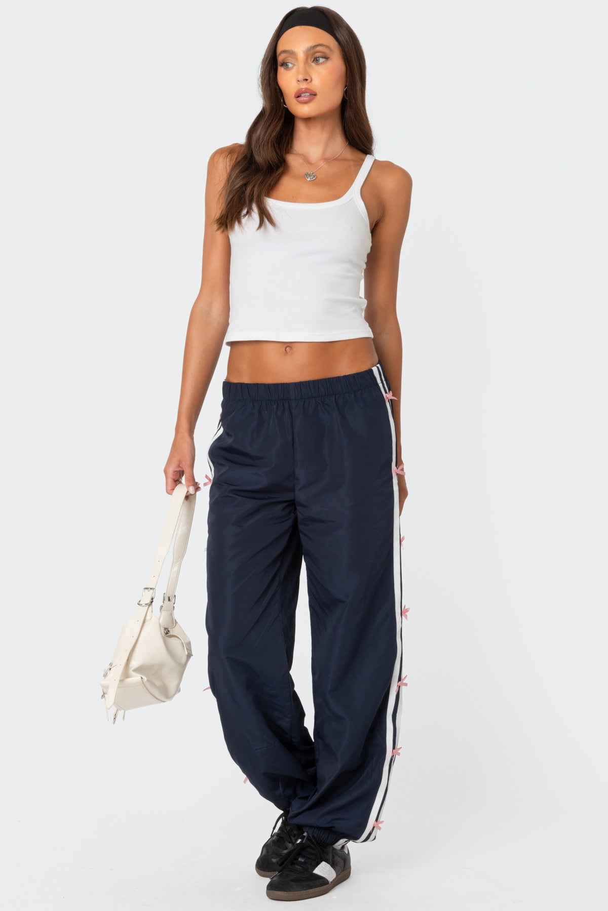 Bow Stripe Nylon Track Pants - Image 3