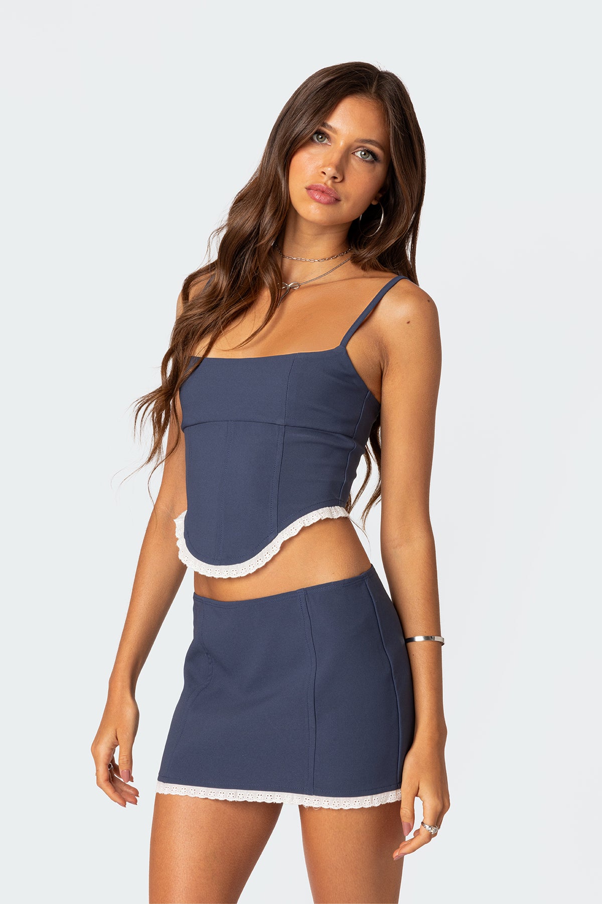 Thora Woven Lace Up Corset - Image 4