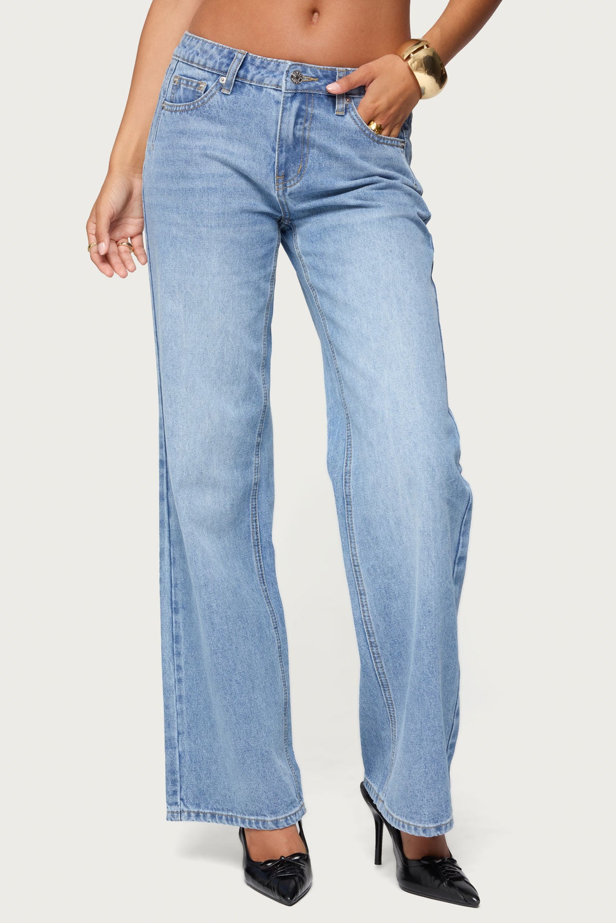 Holly Low Rise Straight Leg Jeans - Image 2