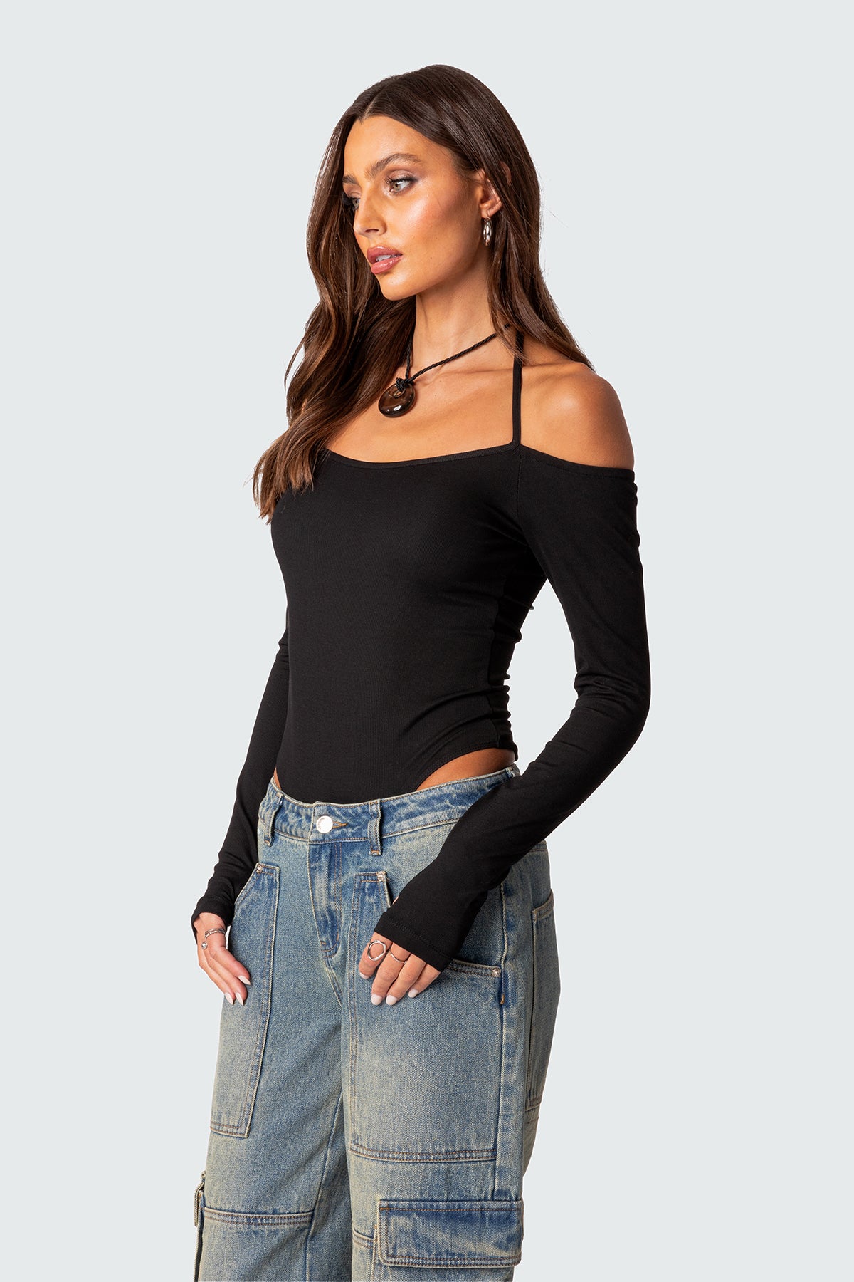 Model Off Duty Ribbed Bodysuit - Image 3