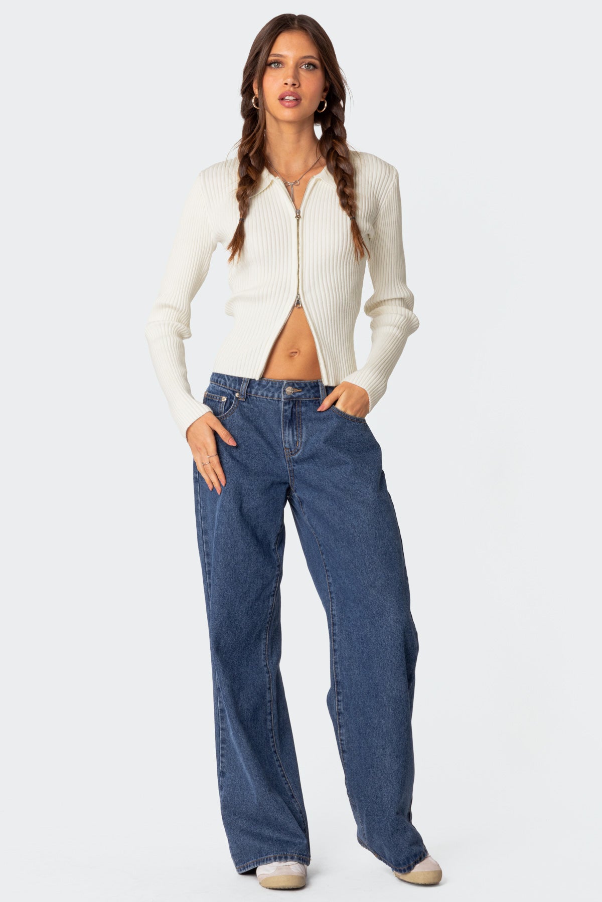 Cora Knitted Zip Up Cardigan - Image 5