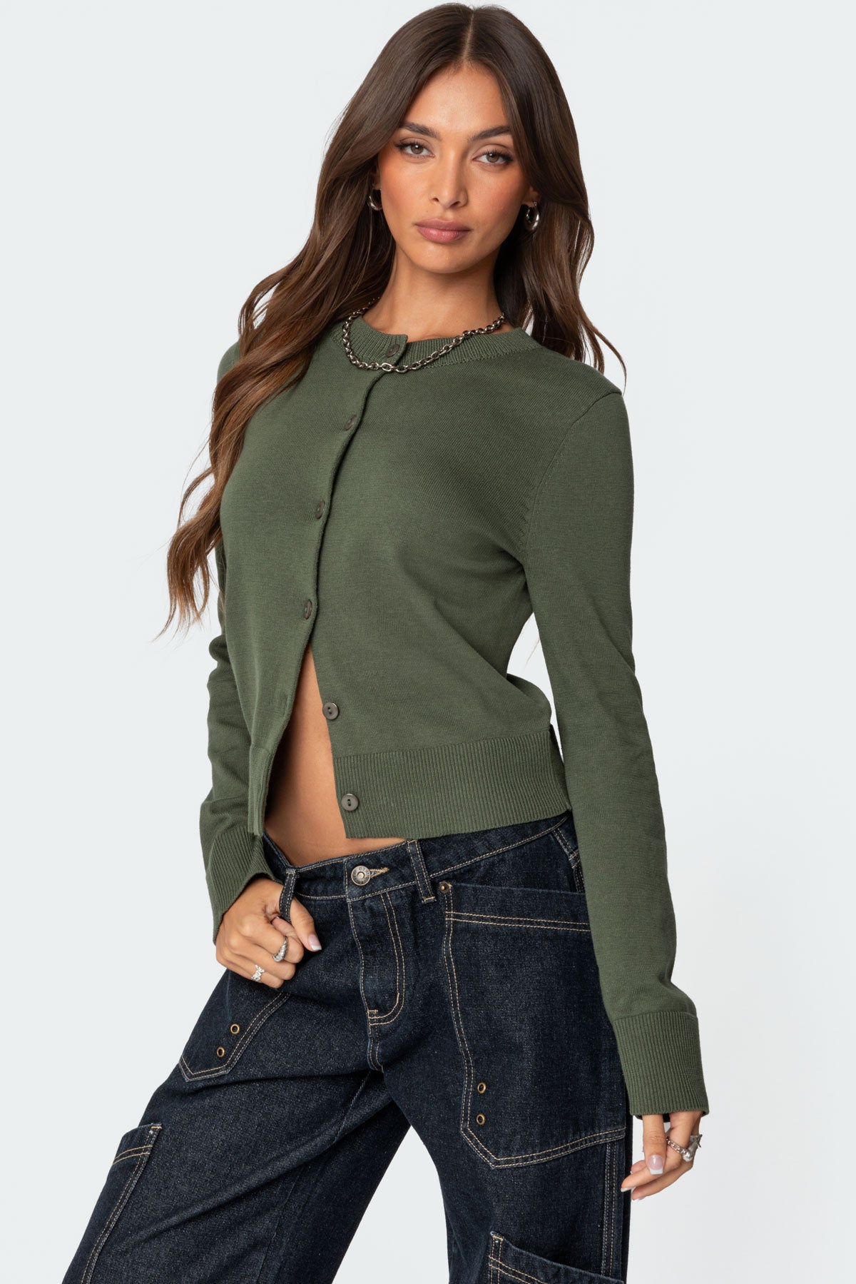 Hollie Button Up Cardigan - Image 3