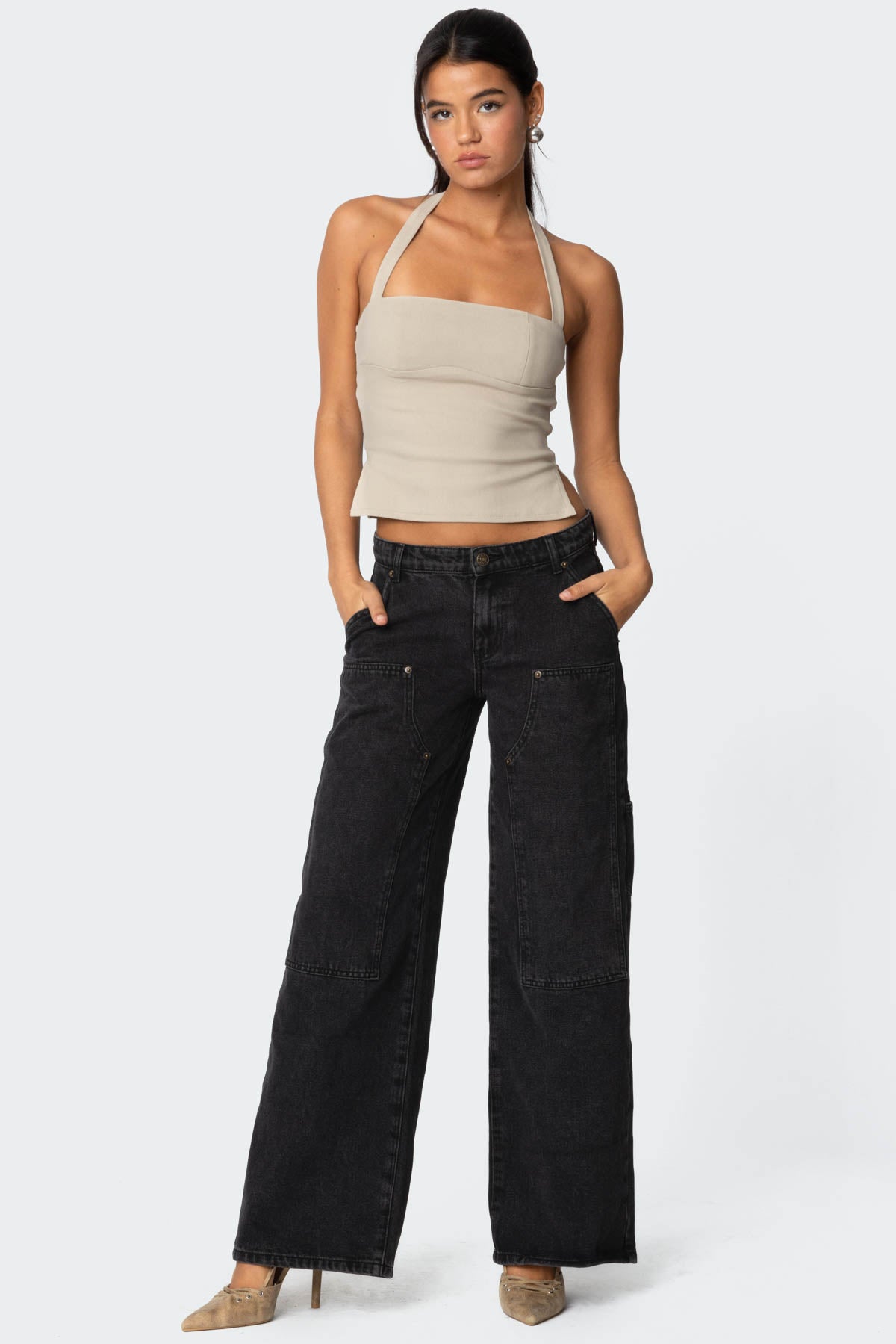 Ayla Low Rise Baggy Carpenter Jeans - Image 4