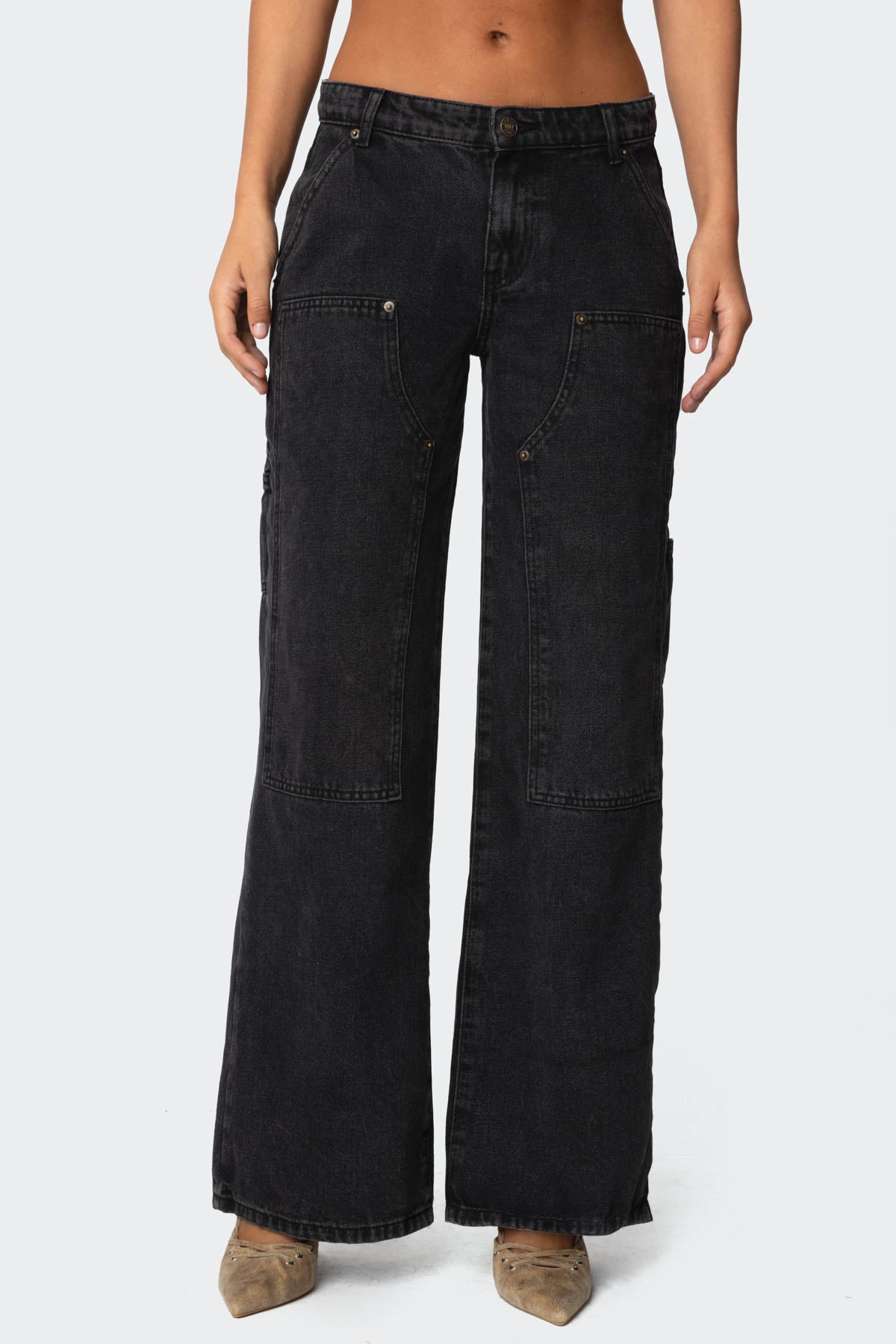 Ayla Low Rise Baggy Carpenter Jeans - Image 2
