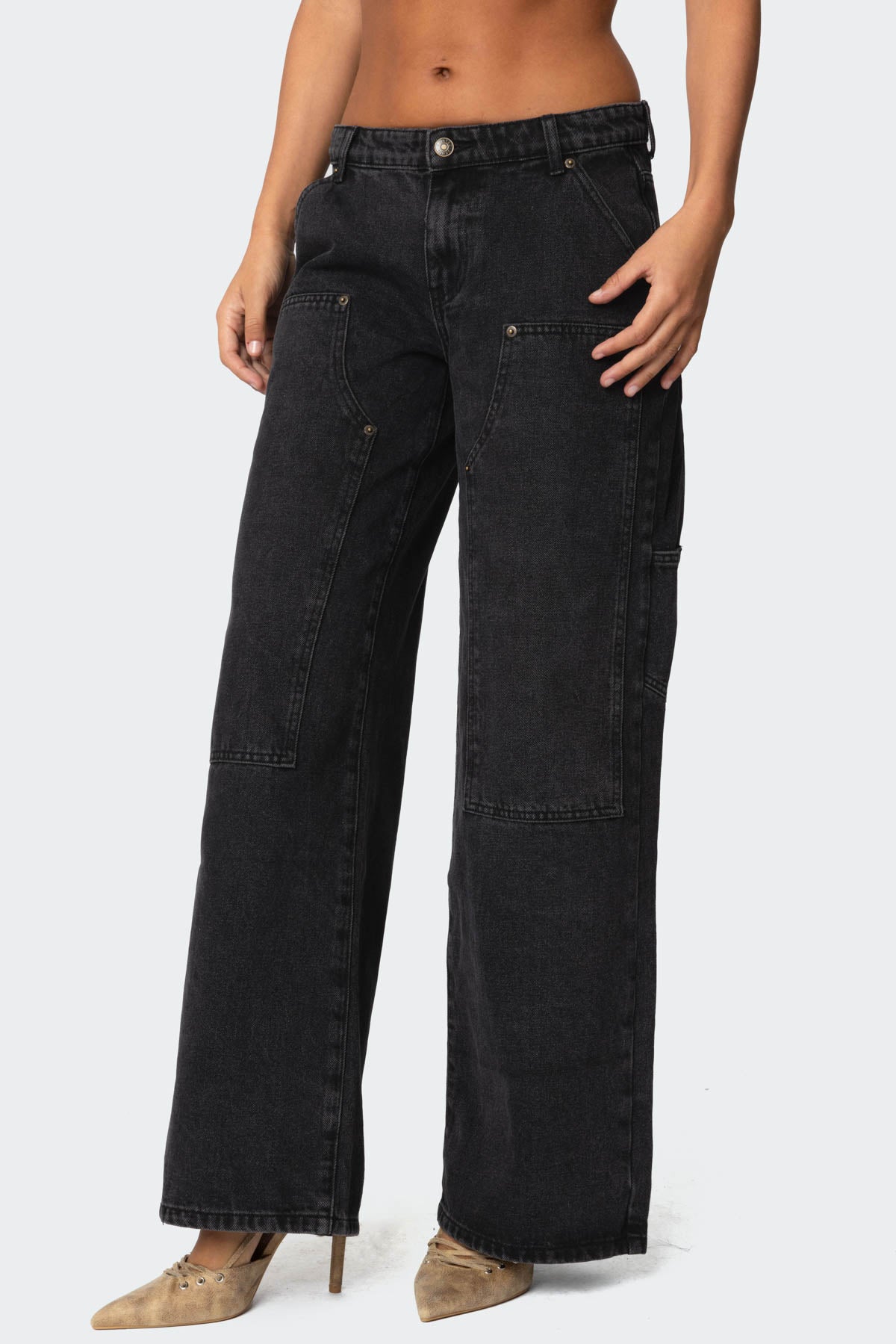 Ayla Low Rise Baggy Carpenter Jeans - Image 3