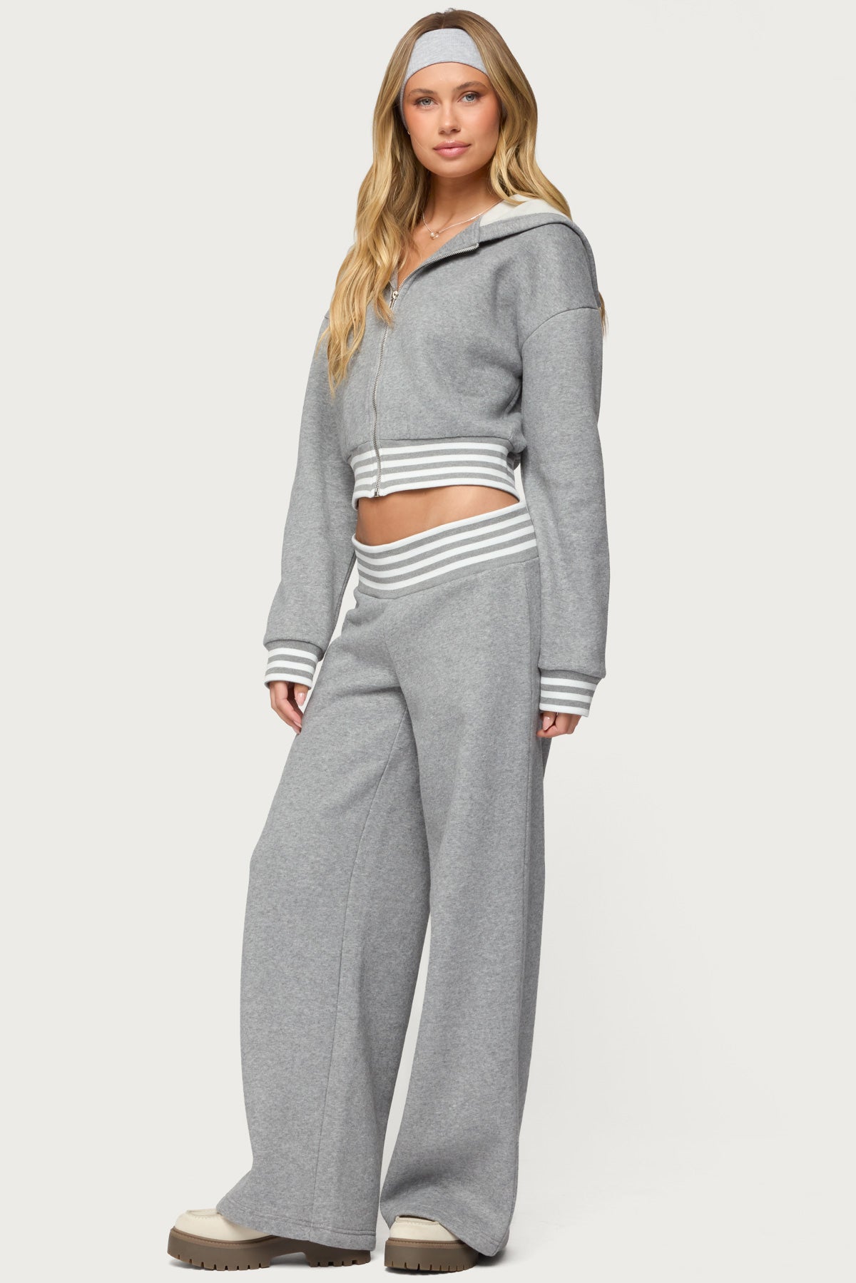 Eloura Stripey Zip Up Hoodie - Image 4