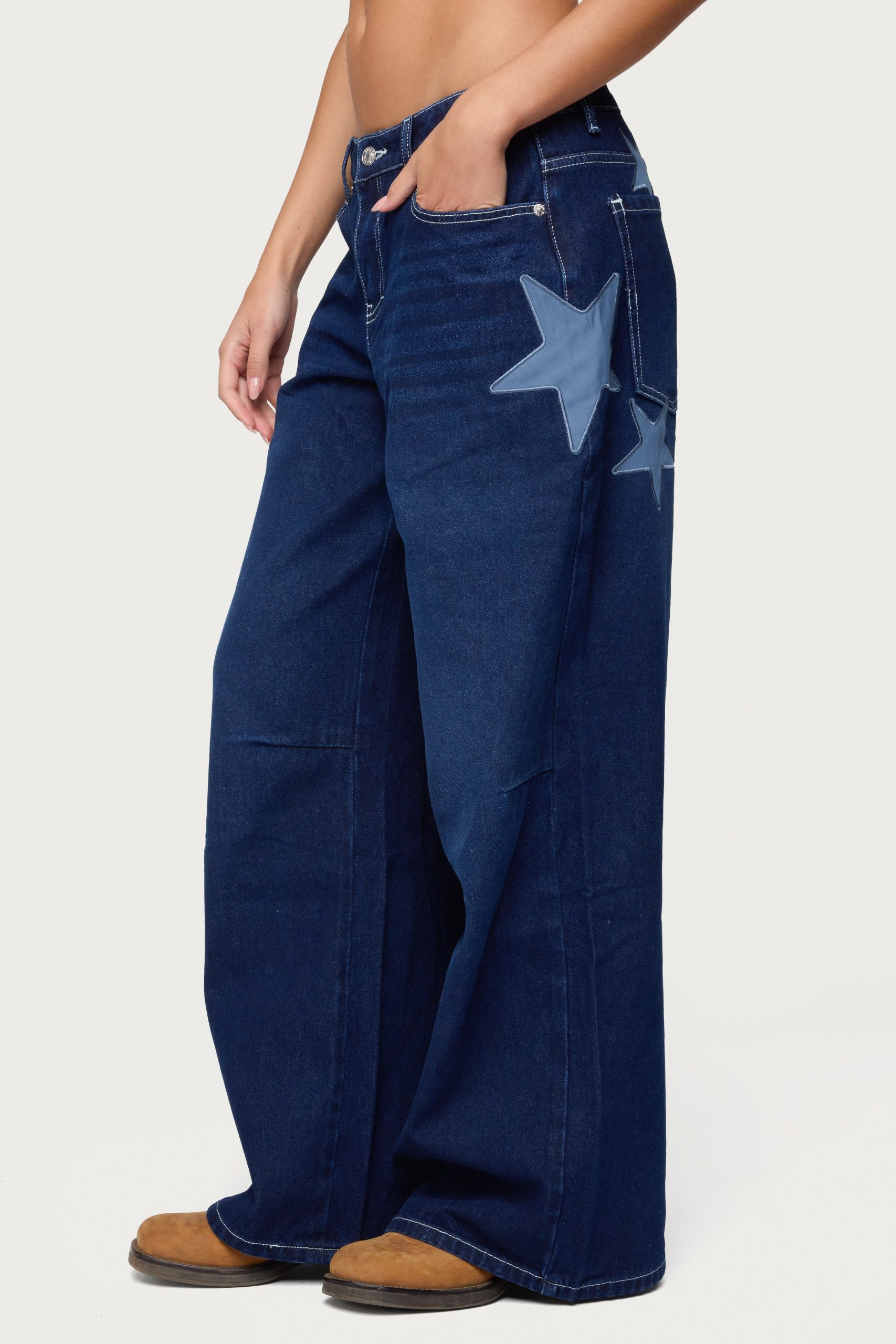 Trish Stars Low Rise Baggy Jeans - Image 2