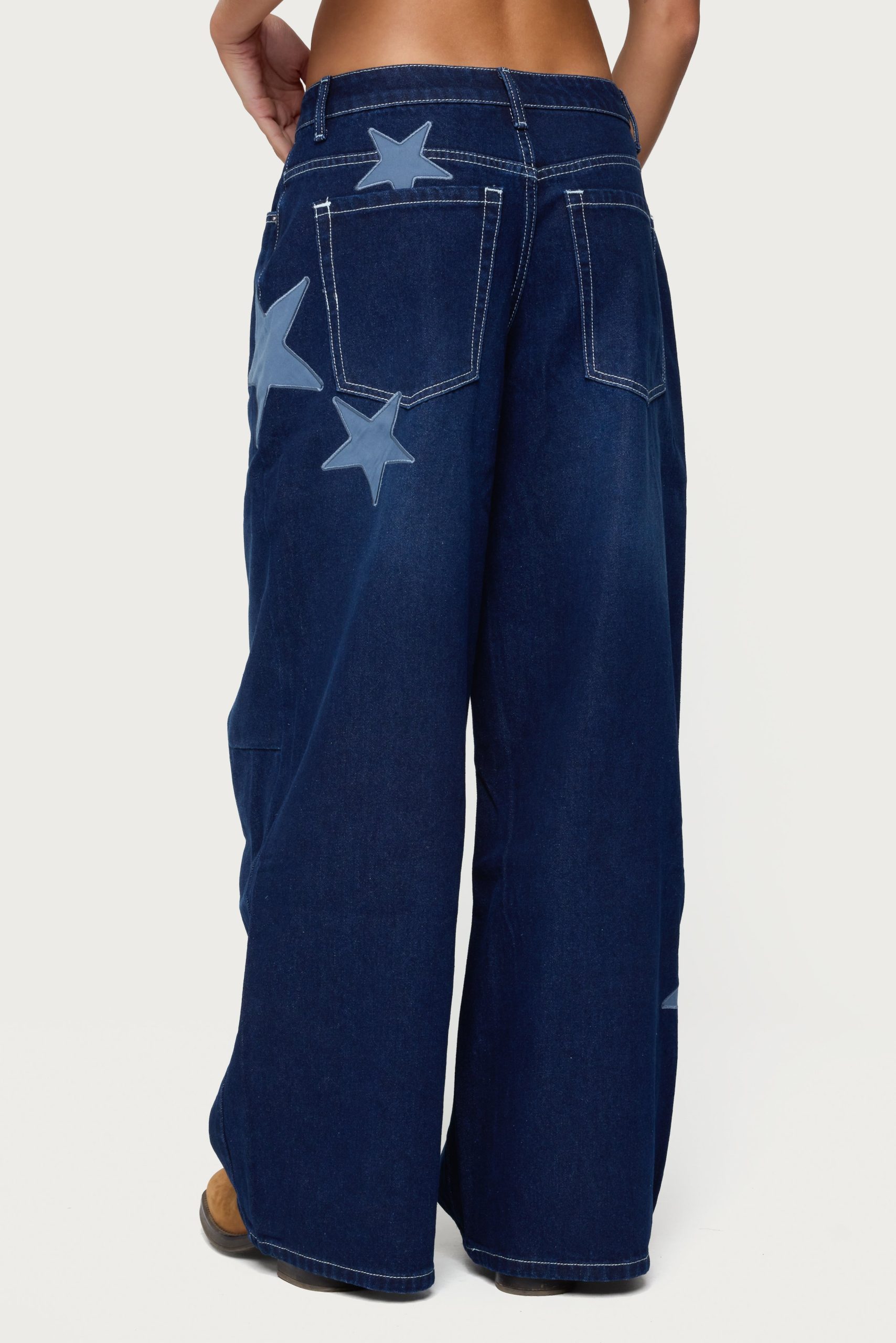 Trish Stars Low Rise Baggy Jeans - Image 4